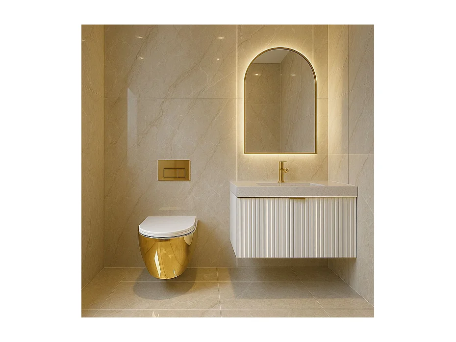 Cuvette Wc Suspendue Rea REA-C6808 Gold