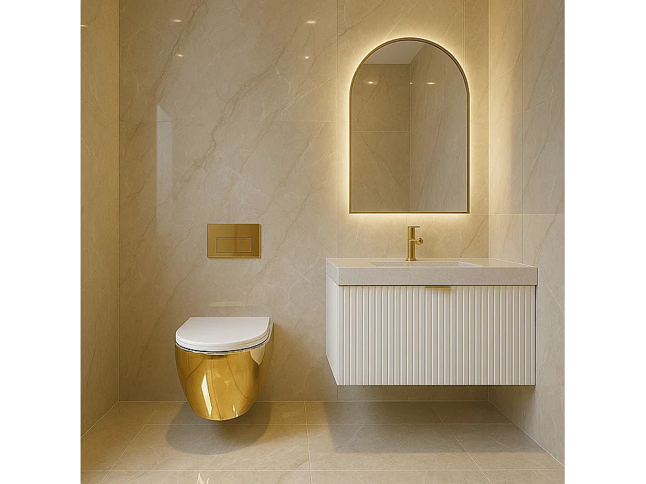 Cuvette Wc Suspendue Rea REA-C6808 Gold