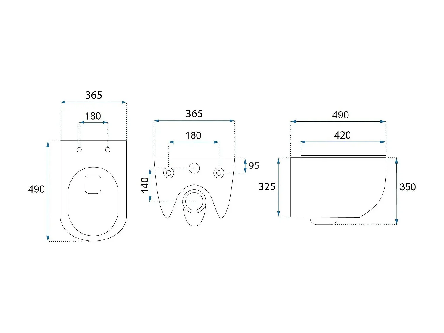 Cuvette Wc Suspendue Rea REA-C6808 Gold
