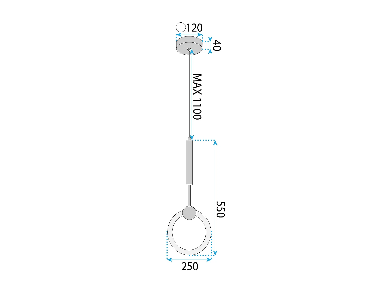 Lampe Suspendue Toolight LHJ059-1CP Gold