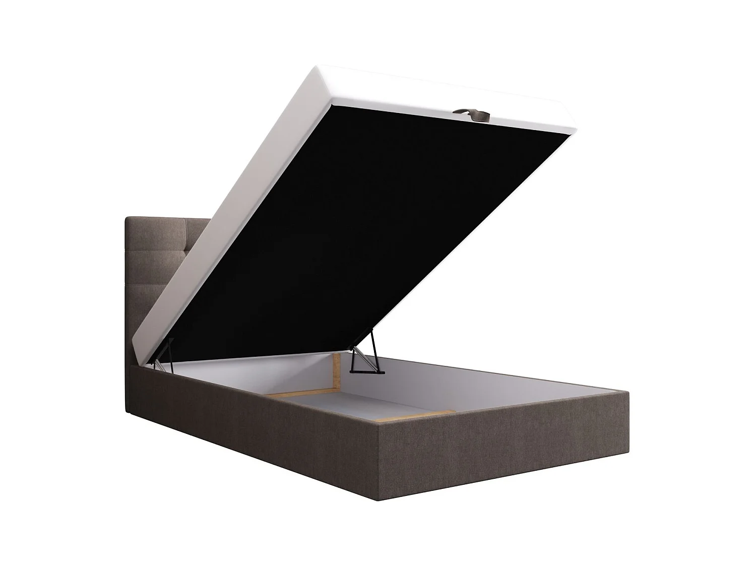 BEDANTE lit boxspring DUO 1 80x200 Cosmic 03 brun lit avec coffre lit double lit d’hôtel surmatelas matelas chambre espace de rangement