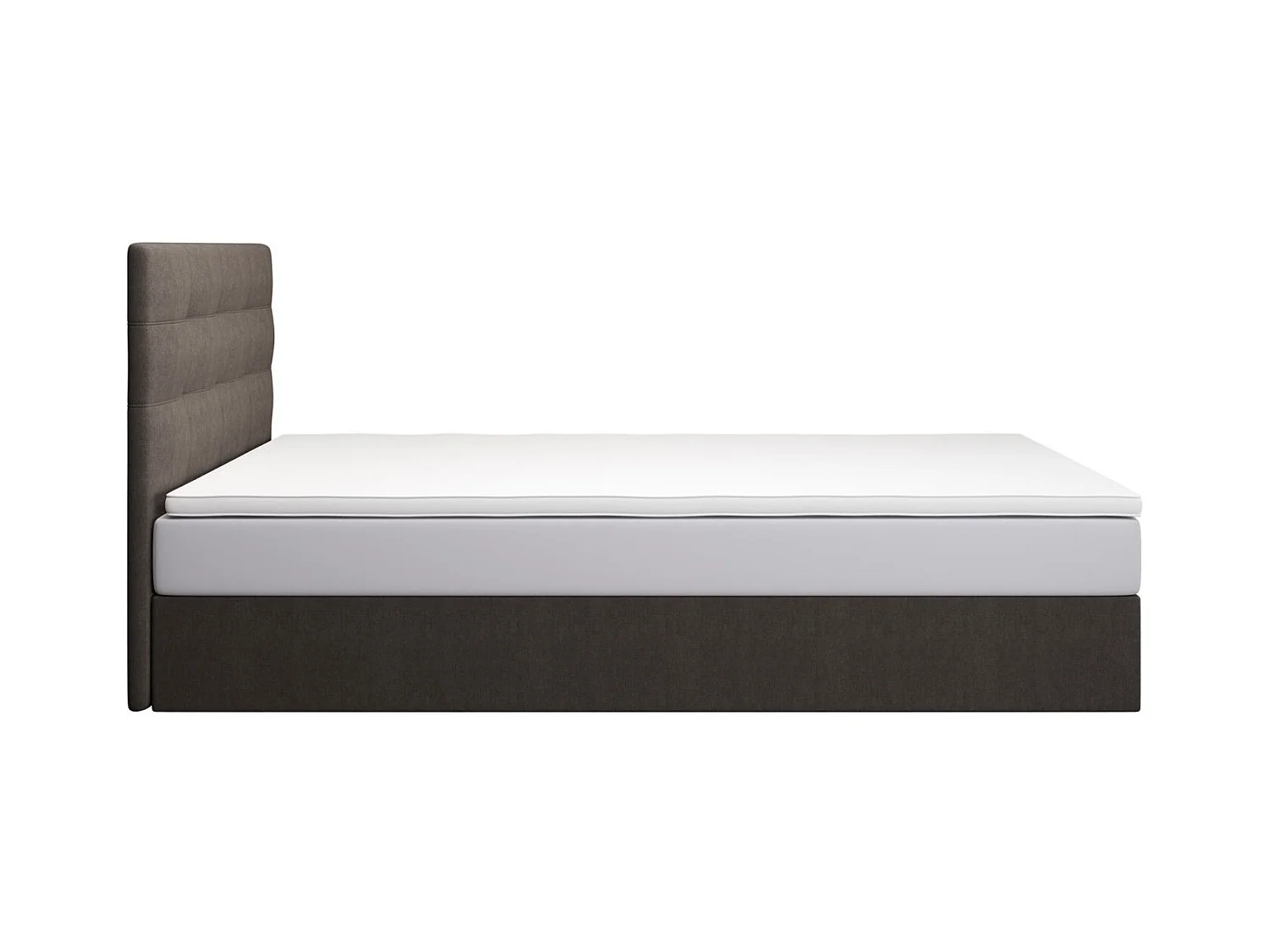 BEDANTE lit boxspring DUO 1 80x200 Cosmic 03 brun lit avec coffre lit double lit d’hôtel surmatelas matelas chambre espace de rangement