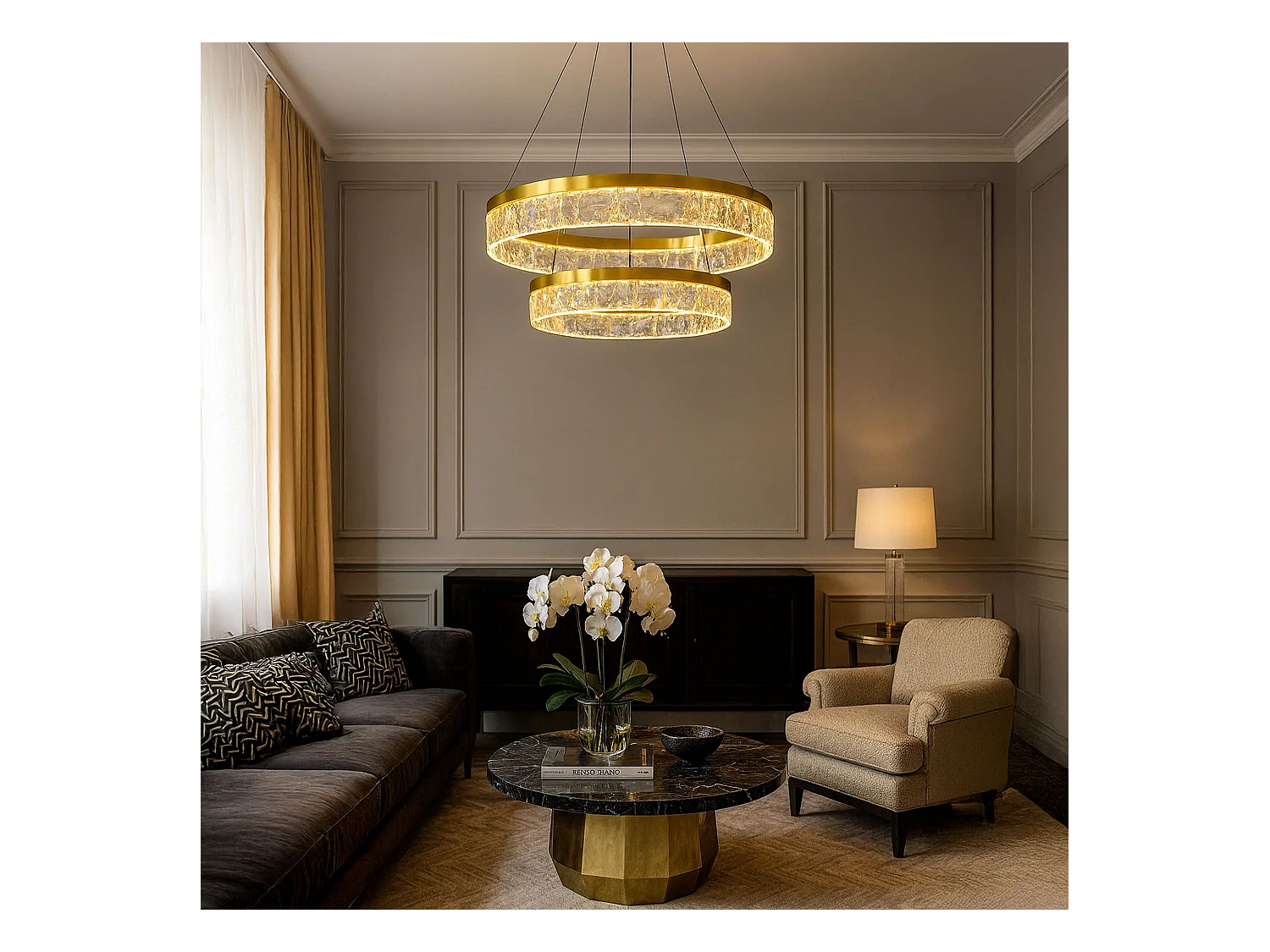 Lampe Suspendue Toolight LHJ049-CP2 Gold