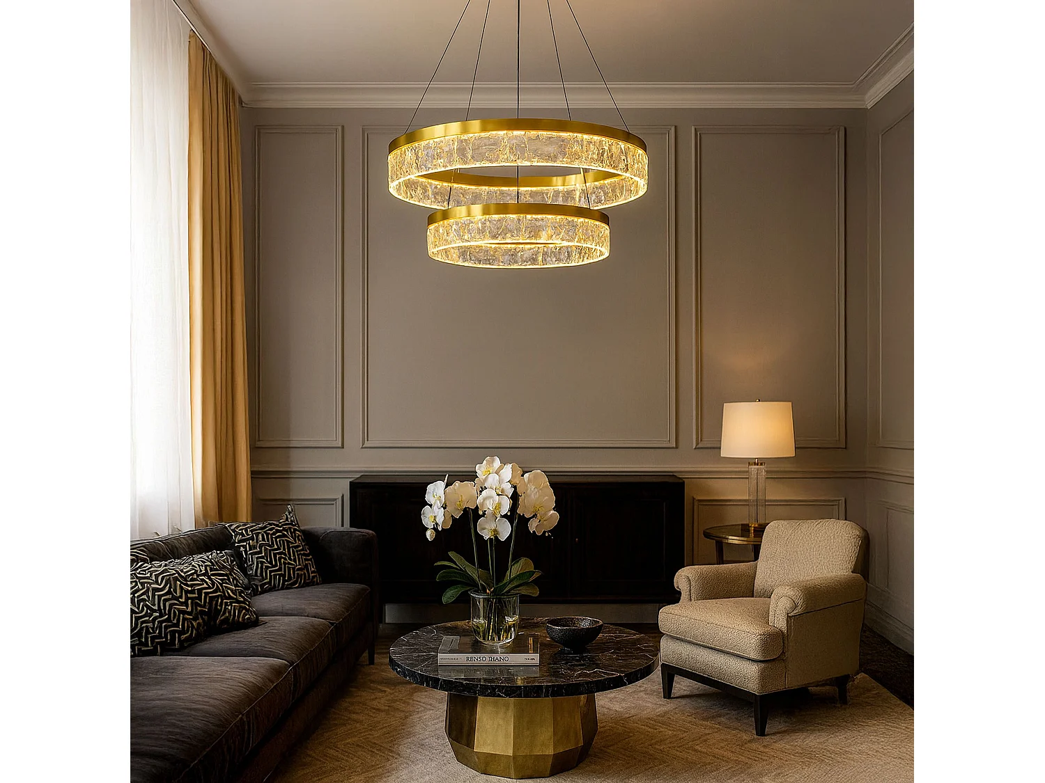 Lampe Suspendue Toolight LHJ049-CP2 Gold