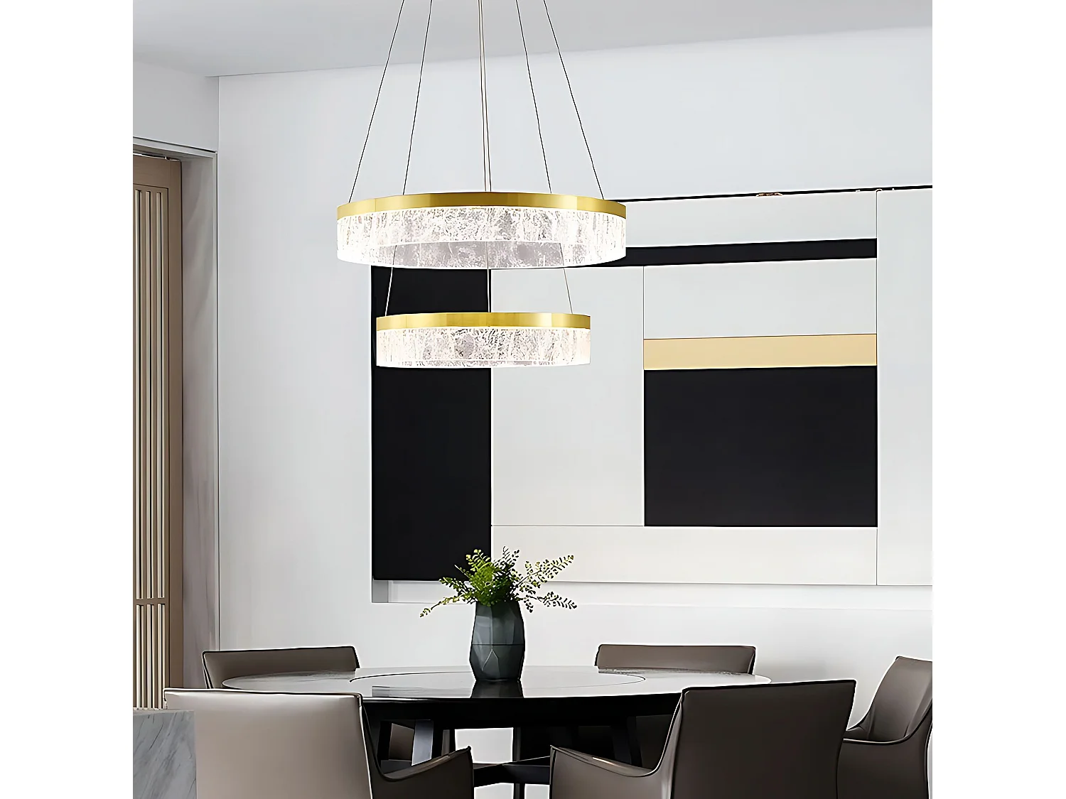 Toolight LHJ049-CP2 hængelampe guld 60X60X6,5CM