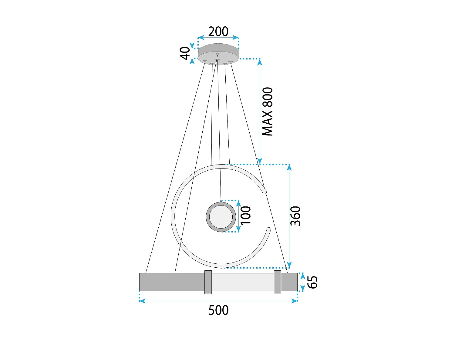 Lampe Suspendue Toolight LHJ060-CP Gold