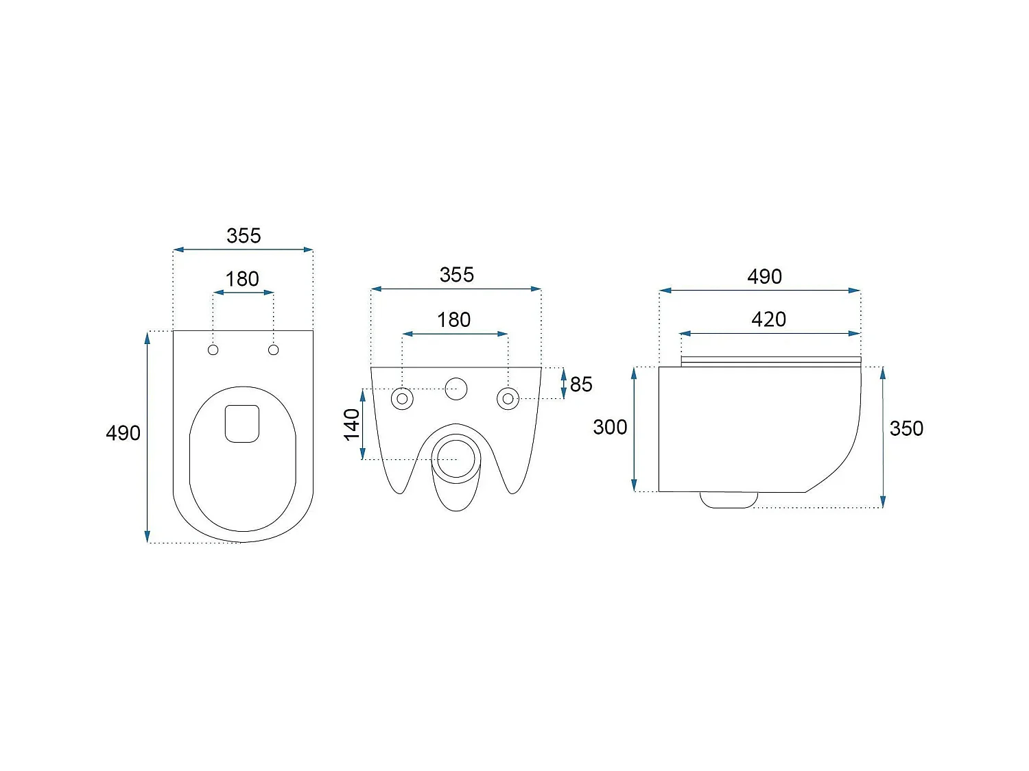 Cuvette Wc Suspendue Rea Carlo Mini Tornado Black