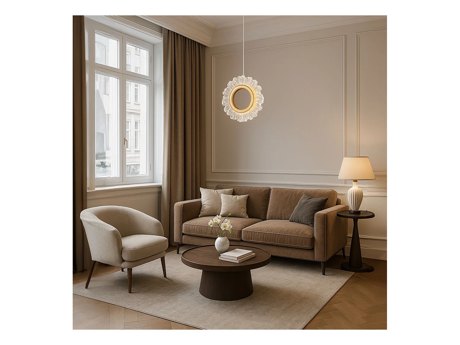 Lampe Suspendue Toolight LHJ102-1CP Gold