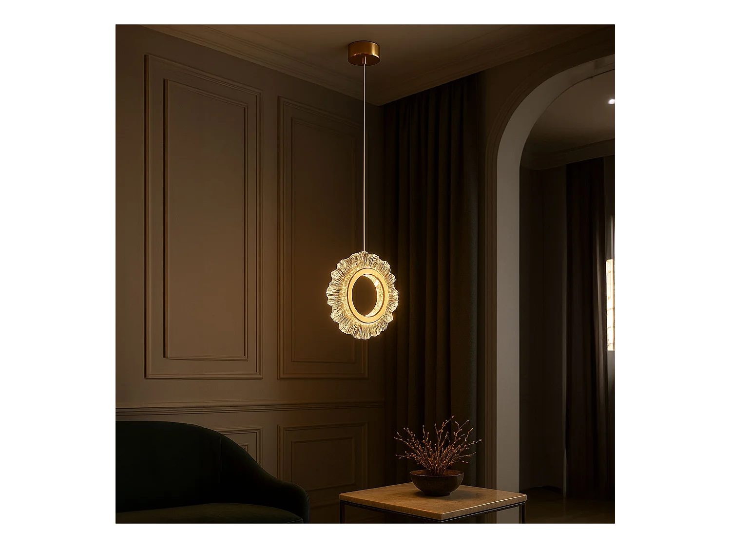 Lampe Suspendue Toolight LHJ102-1CP Gold