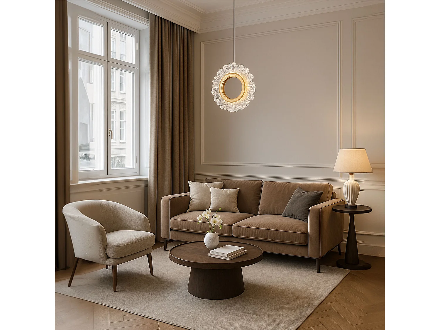 Lampe Suspendue Toolight LHJ102-1CP Gold