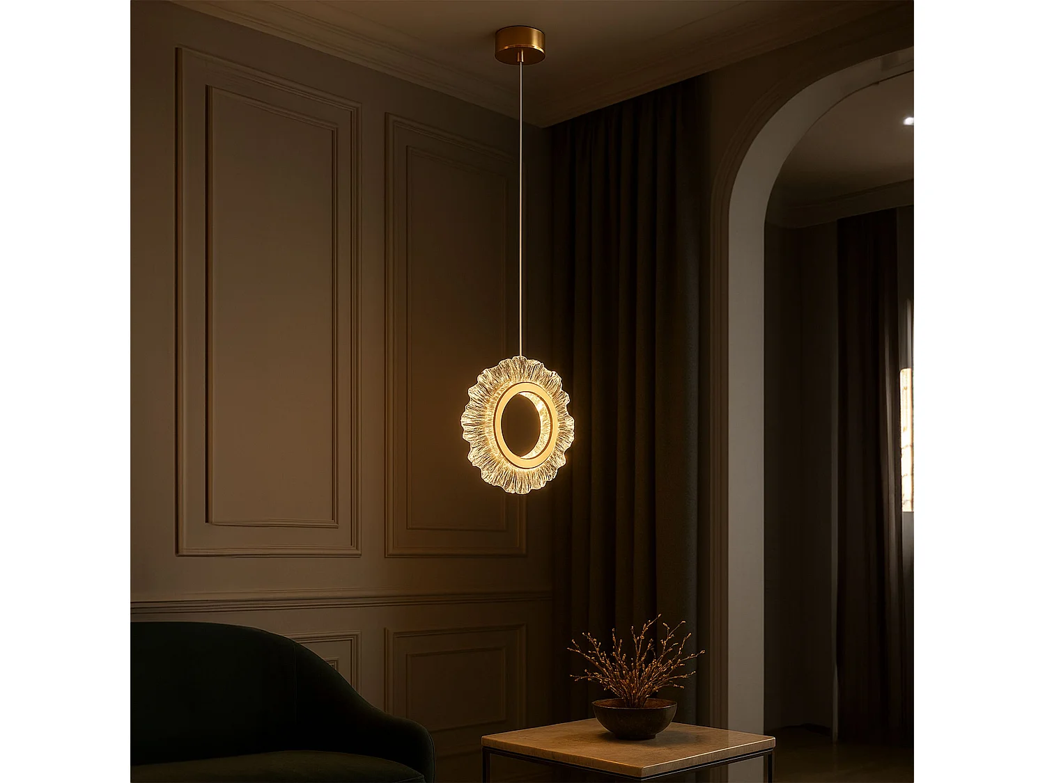 Lampe Suspendue Toolight LHJ102-1CP Gold