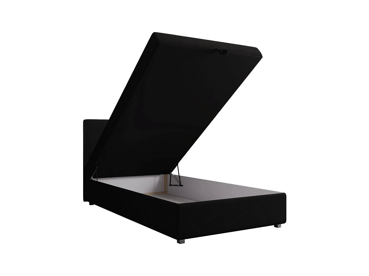 BEDANTE Lit boxspring FADO 2 80x200 Cosmic 100 Noir Lit Coffre Lit simple Lit d’hôtel