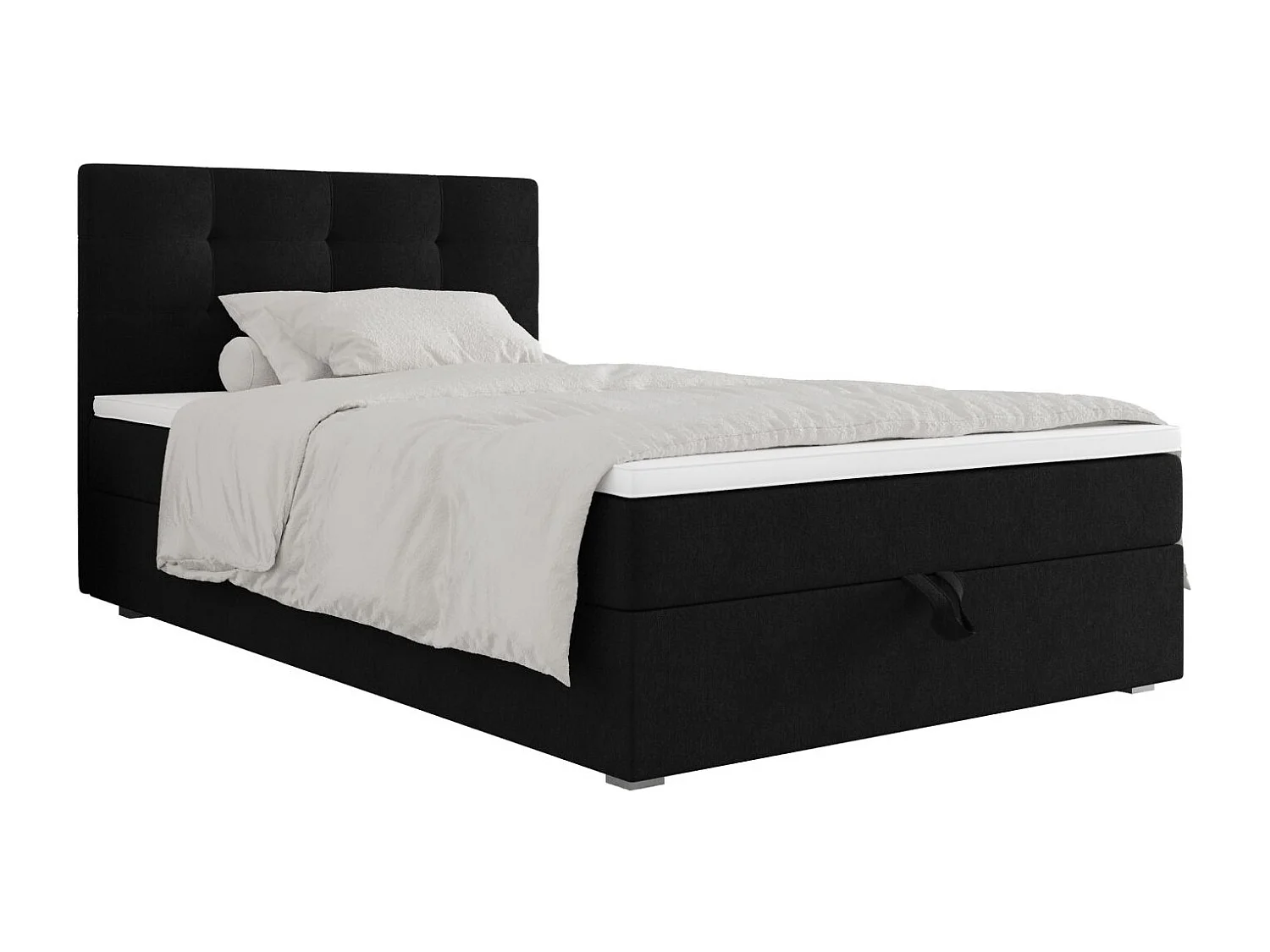 BEDANTE Lit boxspring FADO 2 80x200 Cosmic 100 Noir Lit Coffre Lit simple Lit d’hôtel