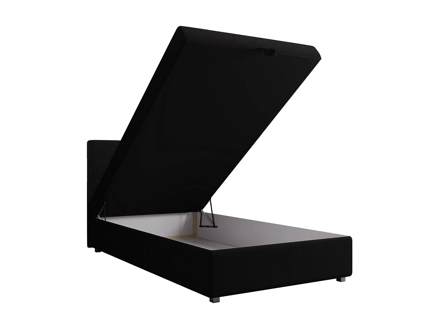 BEDANTE Lit boxspring FADO 2 80x200 Cosmic 100 Noir Lit Coffre Lit simple Lit d’hôtel