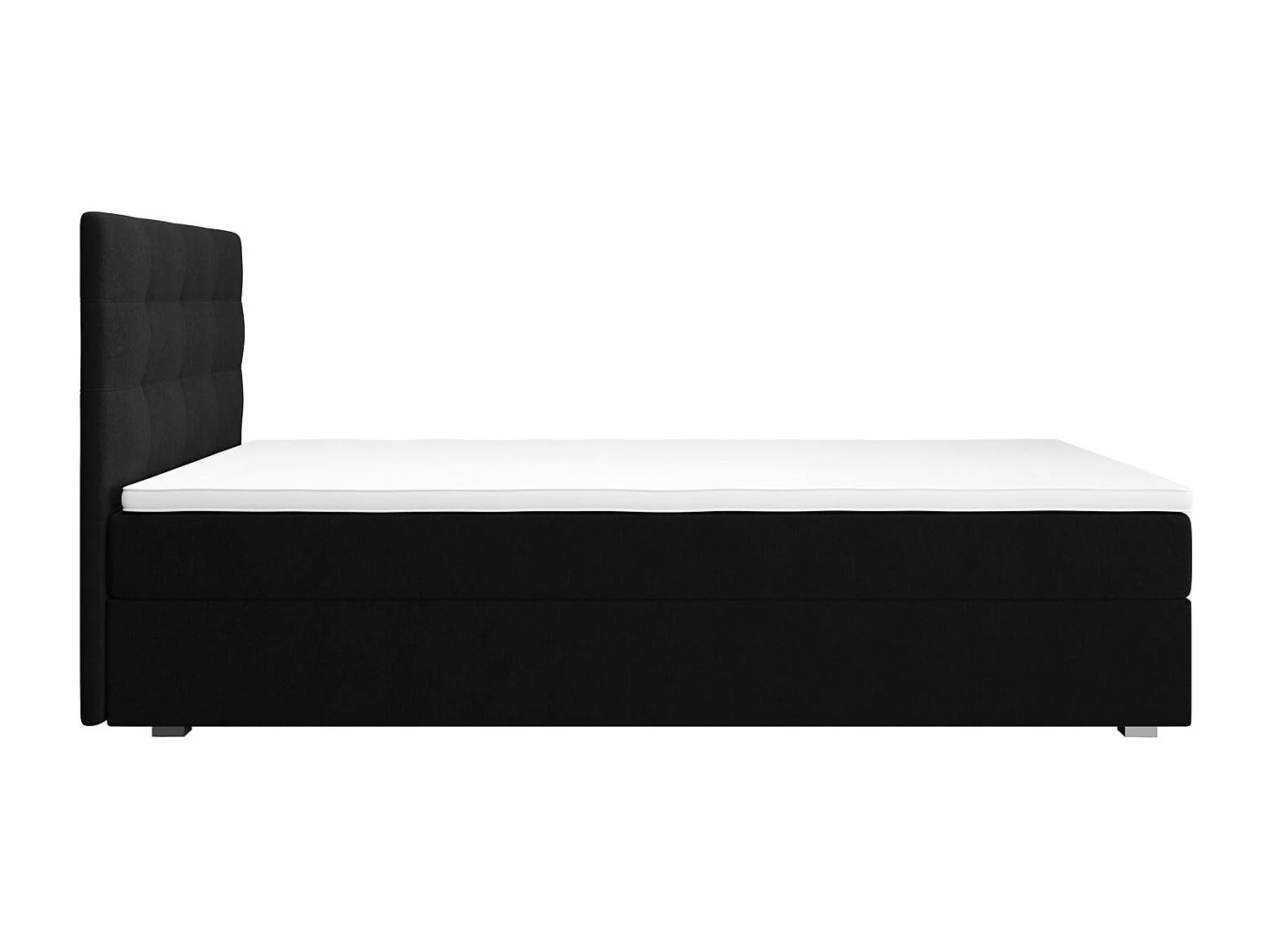BEDANTE Lit boxspring FADO 2 80x200 Cosmic 100 Noir Lit Coffre Lit simple Lit d’hôtel