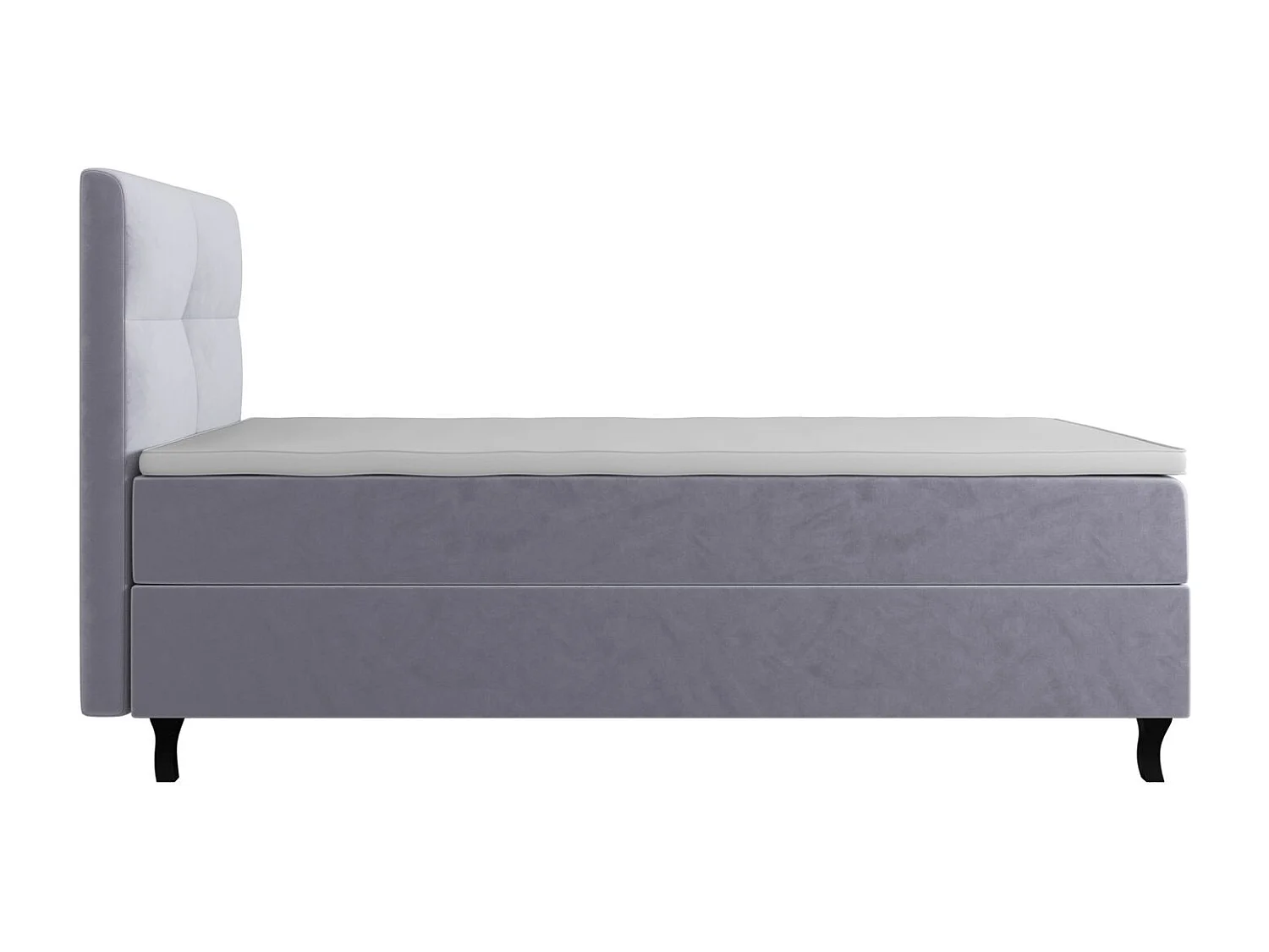 BEDANTE Boxspringbett LIMBA 80x200 Monolith 70 Hellblau Bett Bettkasten Einzellbett Hotelbett Topper Matratze Schlafzimmer Stauraum