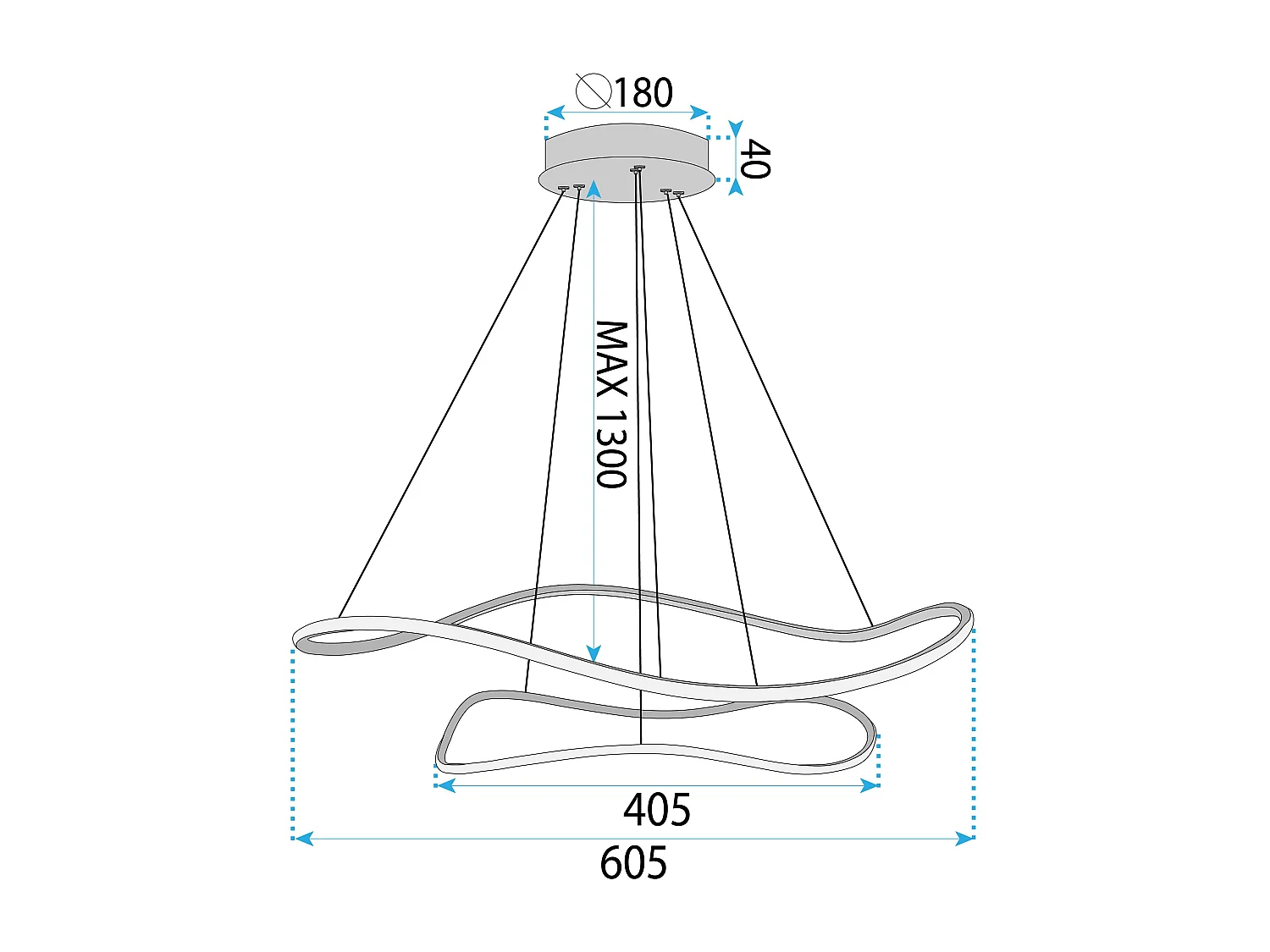 Lampe Suspendue Toolight LHJ016-CP3 BLACK Black