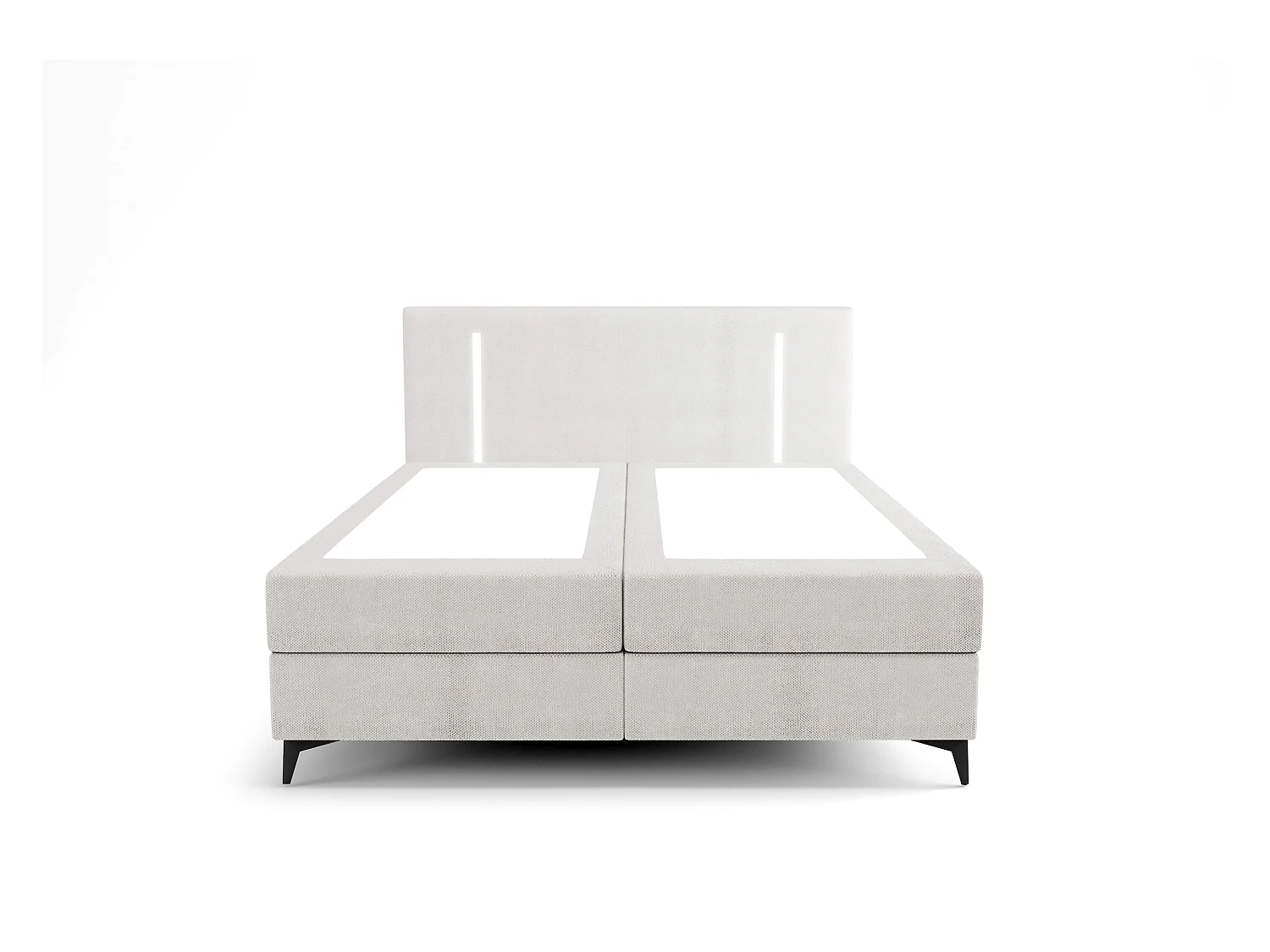 BEDANTE lit boxspring ONO 160x200 CURIO 80 gris clair lit coffre de lit lit double lit d'hôtel surmatelas matelas chambre à coucher rangement