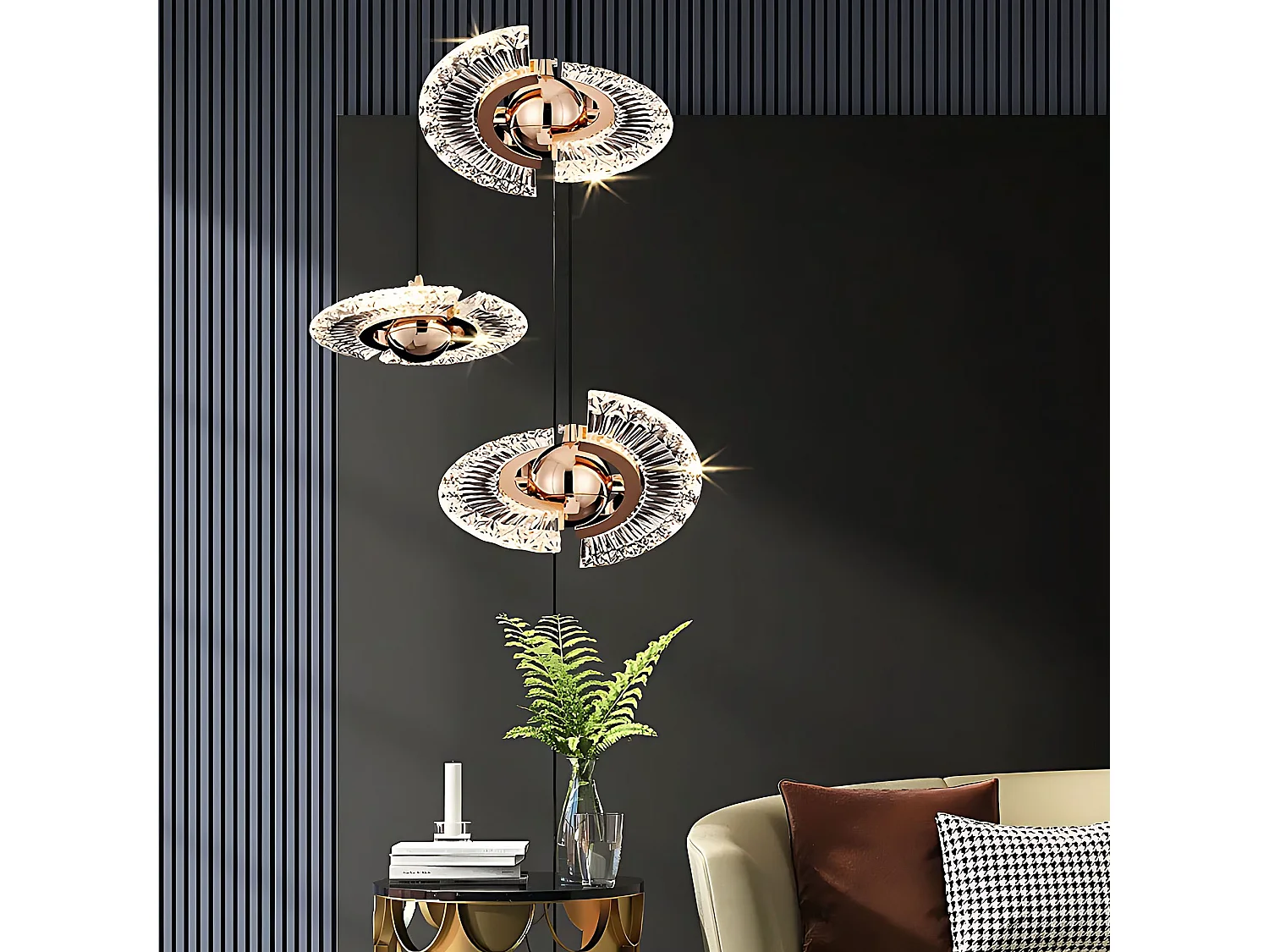 Lampe Suspendue Toolight LHJ108-2CP Gold