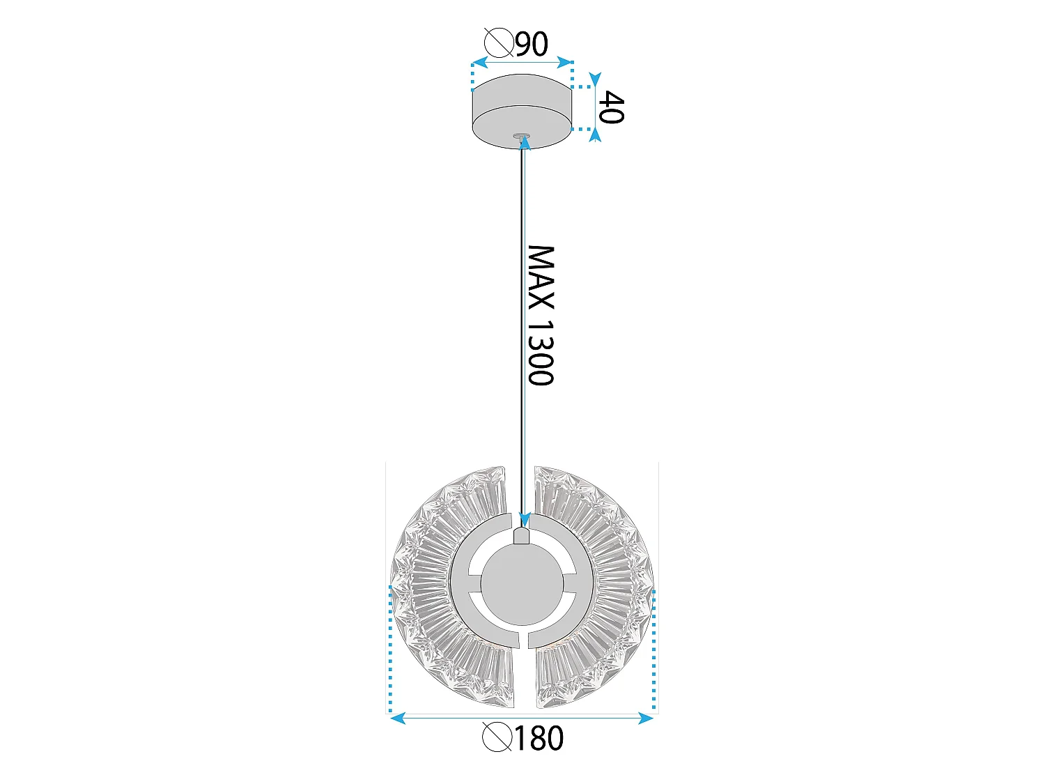 Hanglamp Toolight LHJ108-2CP Gold