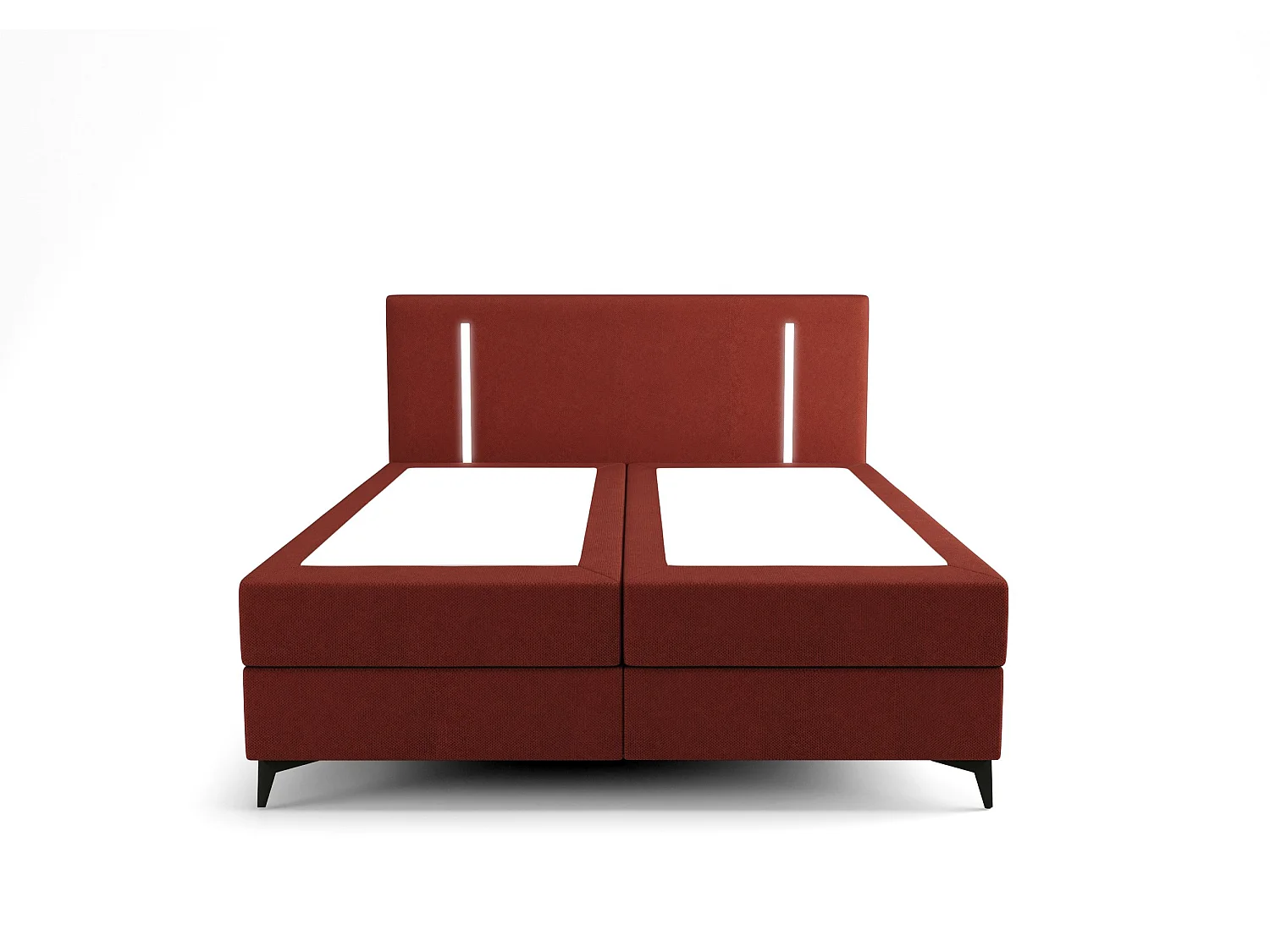 BEDANTE lit boxspring ONO 140x200 CURIO 57 rouge lit coffre de lit lit double lit d'hôtel surmatelas matelas chambre à coucher rangement