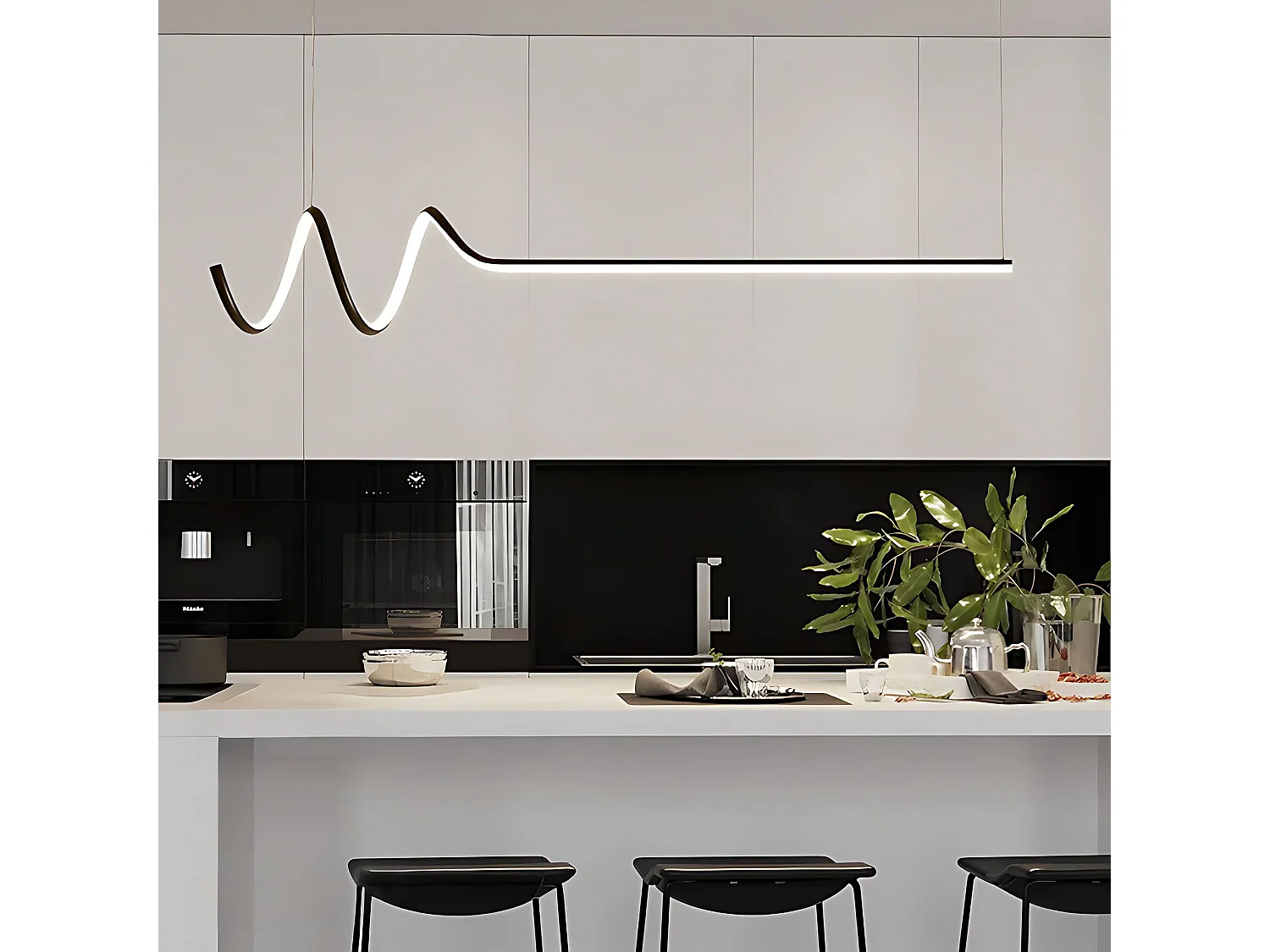 Lampe Suspendue Toolight LHJ030-CP Black