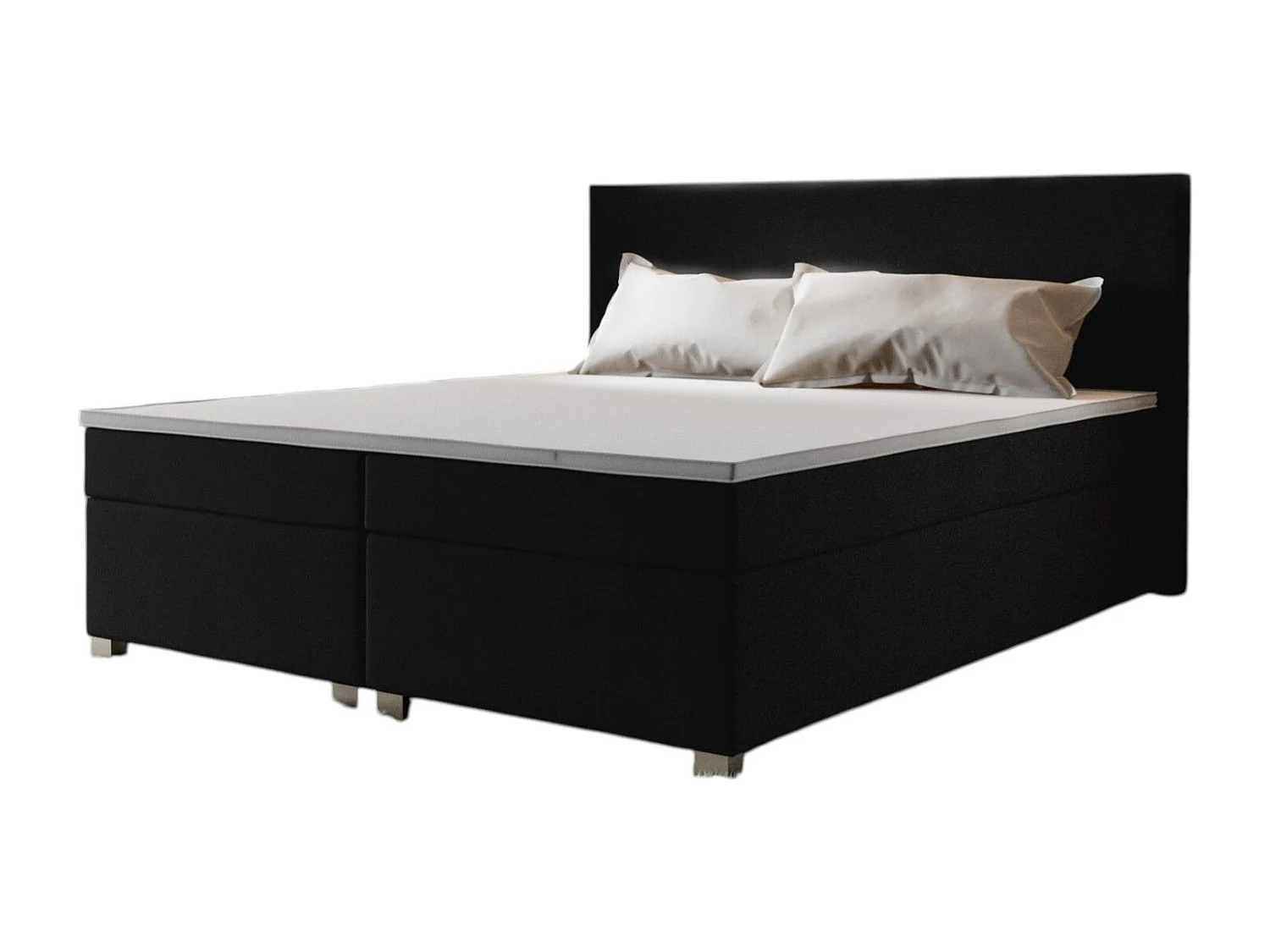 BEDANTE Boxspringbett SIMPLE 180x200 COSMIC 100 Schwarz Bett Bettkasten Ehebett Hotelbett Topper Matratze Schlafzimmer Stauraum