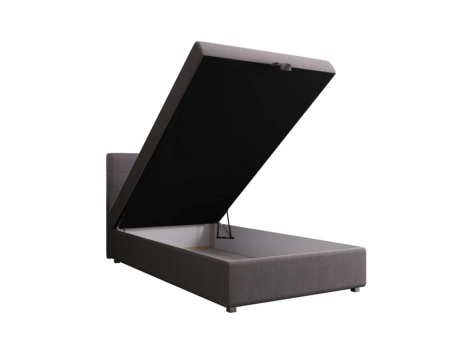 BEDANTE Lit boxspring FADO 2 80x200 Cosmic 160 Gris clair Lit Coffre Lit simple Lit d’hôtel