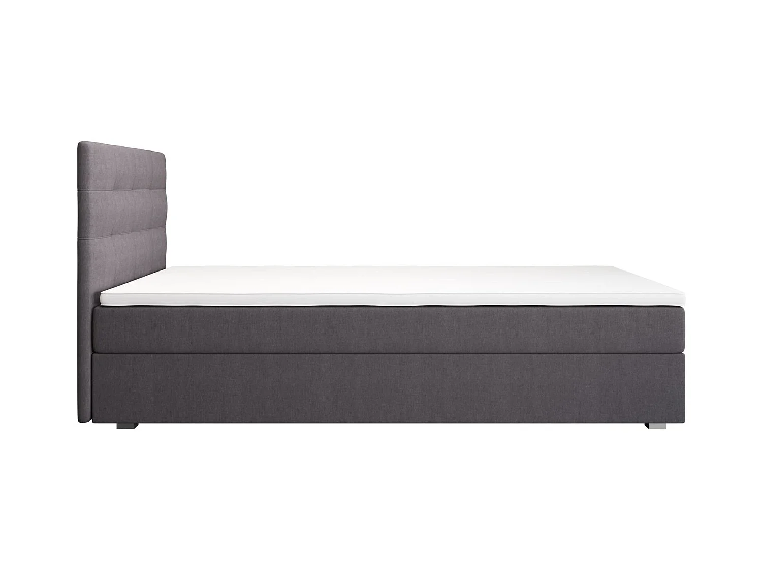BEDANTE Lit boxspring FADO 2 80x200 Cosmic 160 Gris clair Lit Coffre Lit simple Lit d’hôtel