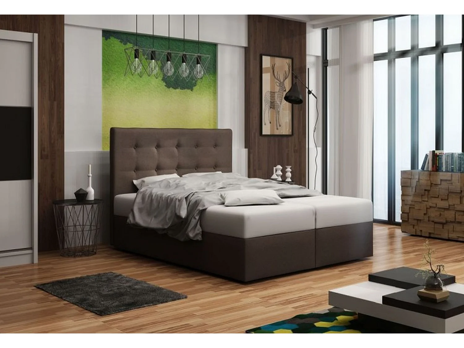 BEDANTE Boxspringbett DUO 1 160x200 Cosmic 800 Bett Bettkasten Ehebett Hotelbett Topper Matratze Schlafzimmer Stauraum