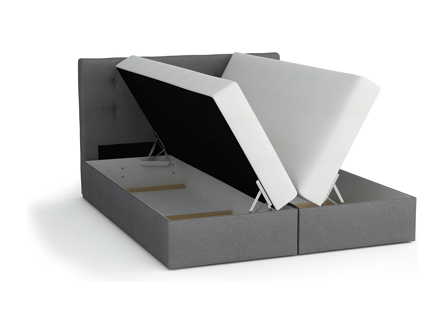 BEDANTE Boxspringbett DUO 1 160x200 Cosmic 800 Bett Bettkasten Ehebett Hotelbett Topper Matratze Schlafzimmer Stauraum