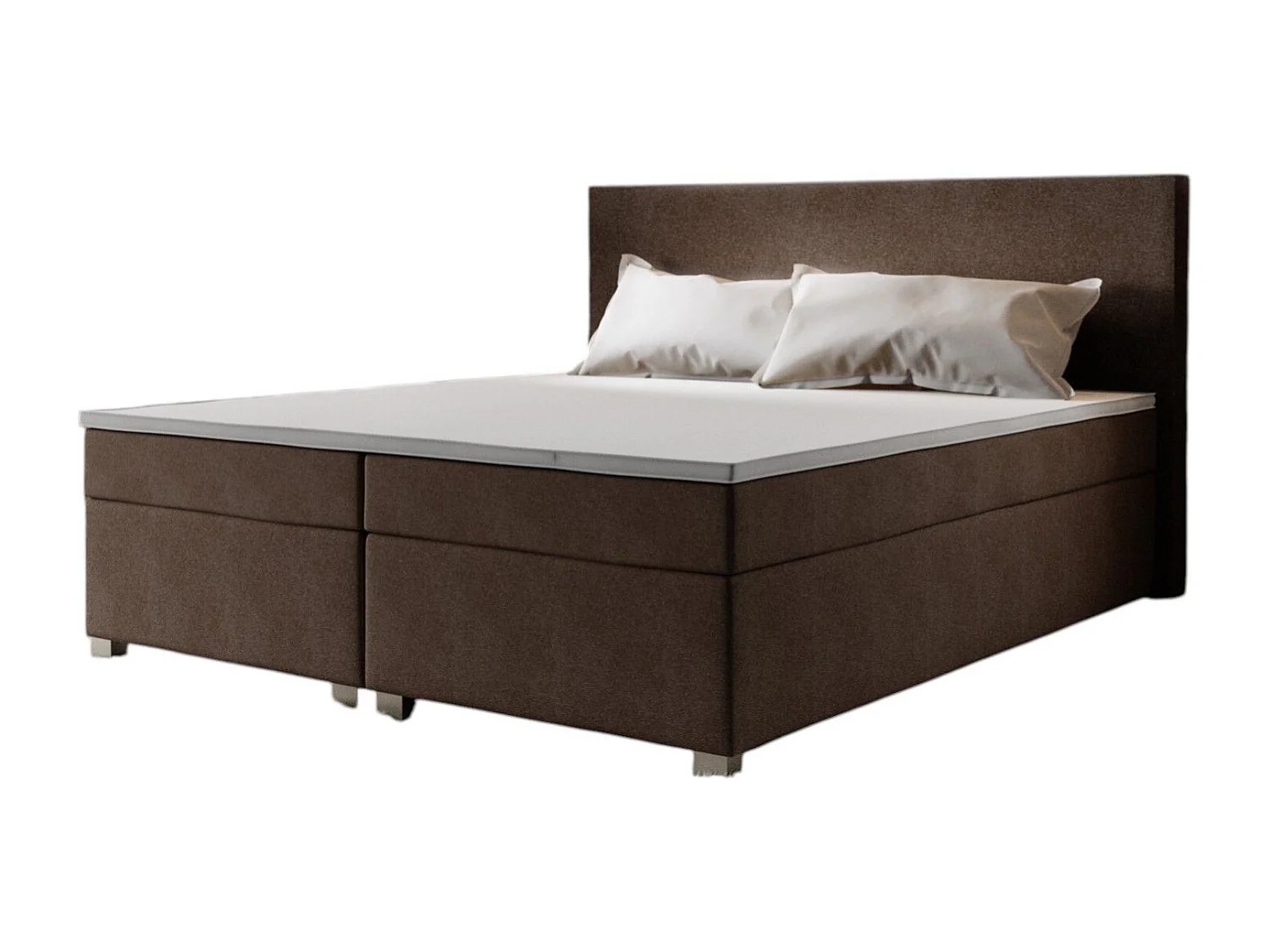 BEDANTE lit boxspring SIMPLE 160x200 COSMIC 800 brun foncé lit coffre de lit lit double lit d'hôtel surmatelas matelas chambre à coucher rangement