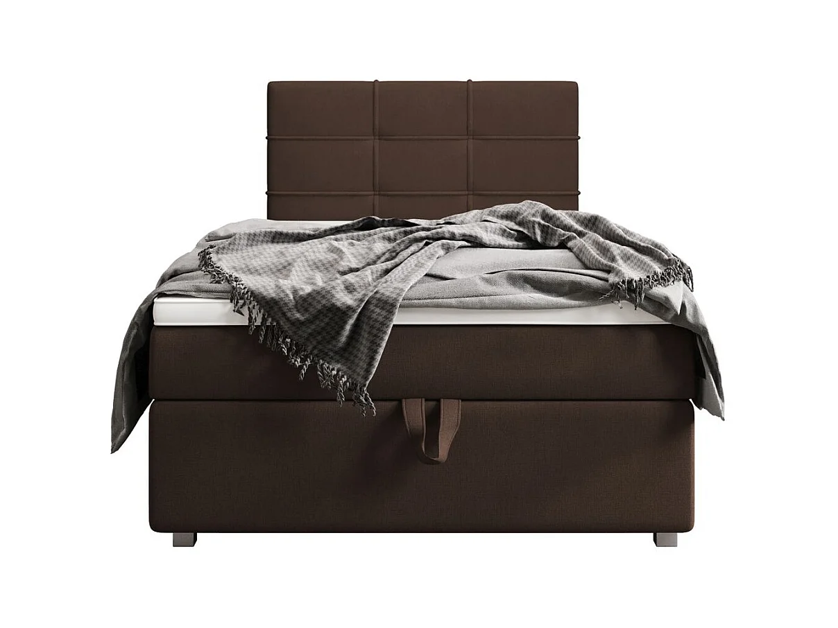BEDANTE Lit boxspring FADO 1 80x200 Cosmic 800 Brun foncé Lit Coffre Lit simple Lit d’hôtel