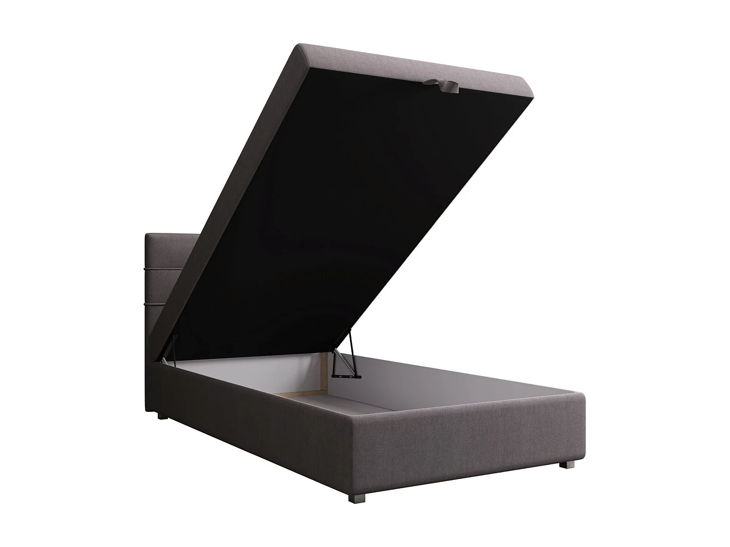 BEDANTE Boxspringbett FADO 22 80x200 Cosmic 160 Hellgrau Bett Bettkasten Einzellbett Hotelbett Topper Matratze Schlafzimmer Stauraum