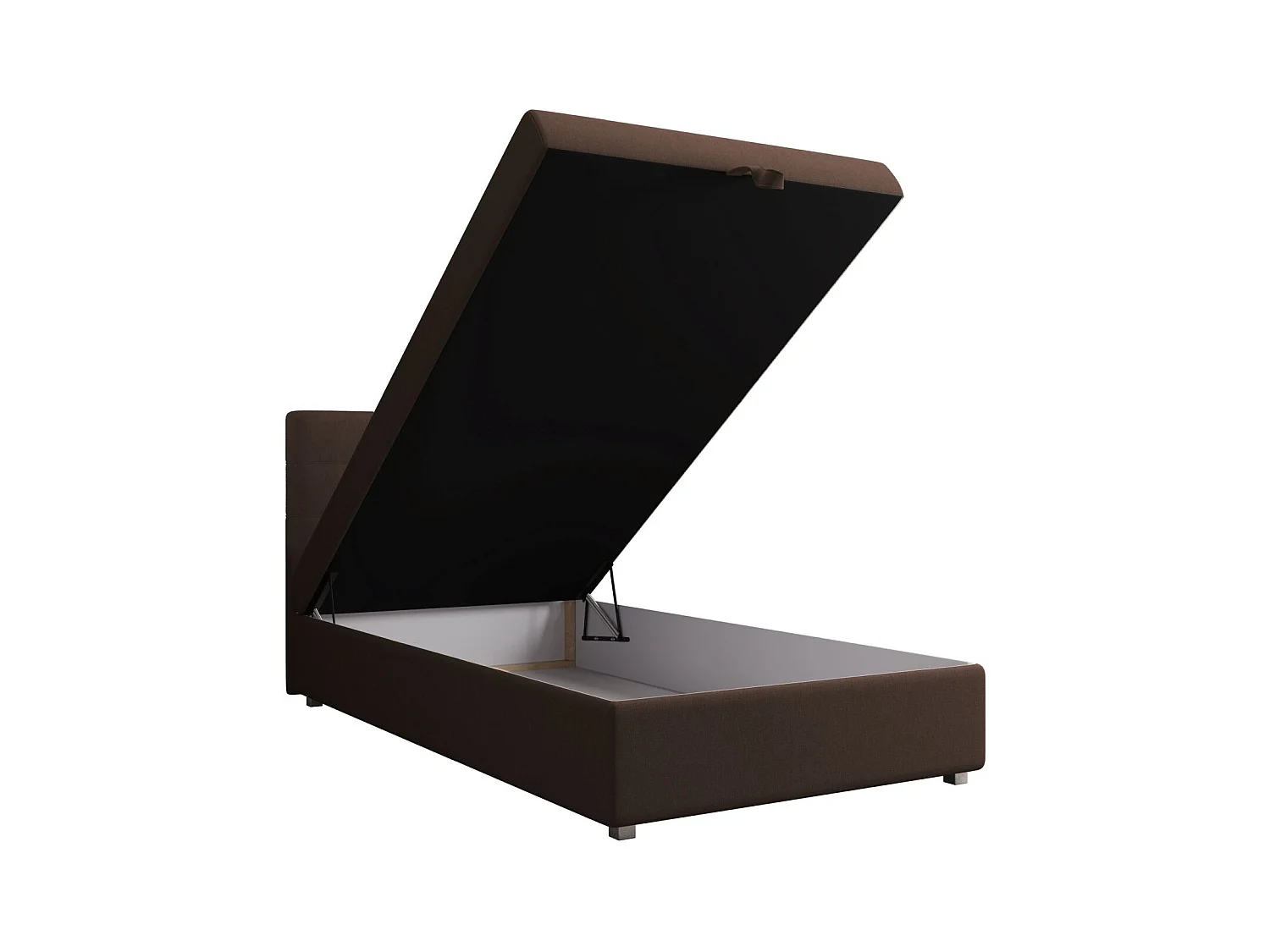 BEDANTE Boxspringbett FADO 11 80x200 Cosmic 800 Dunkelbraun Bett Bettkasten Einzellbett Hotelbett Topper Matratze Schlafzimmer Stauraum