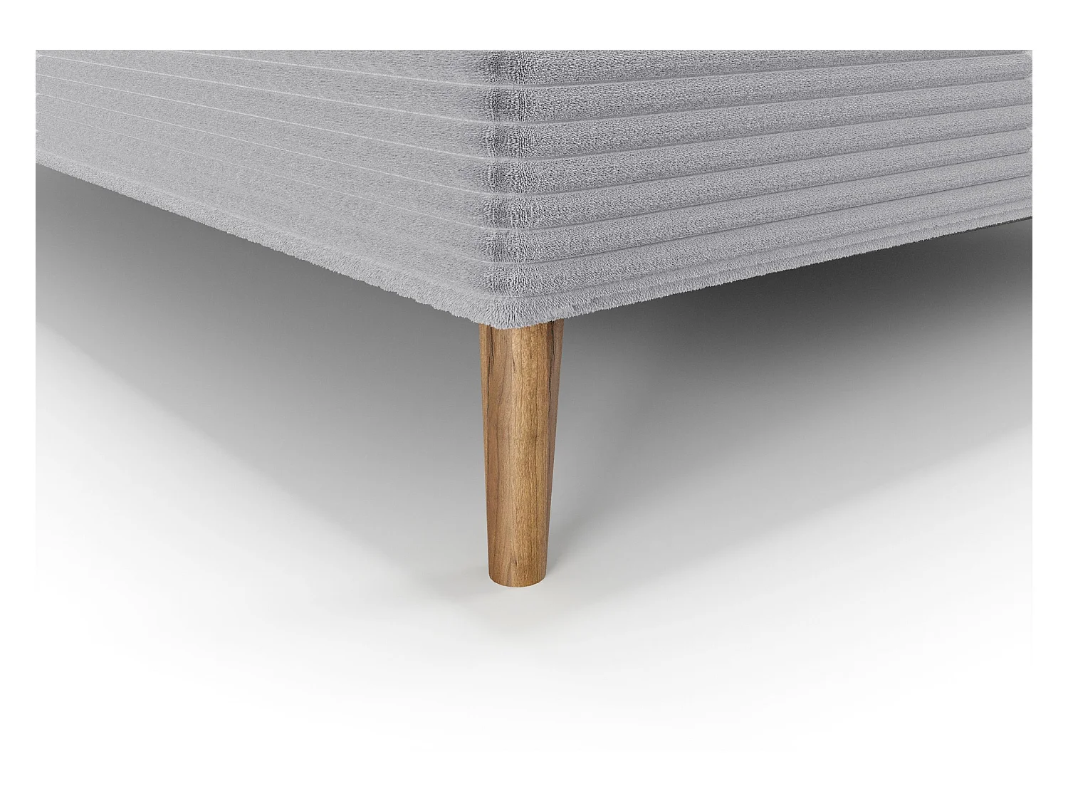 BEDANTE lit boxspring NARA 140x200 POSO 110 gris clair lit coffre de lit lit double lit d'hôtel surmatelas matelas chambre à coucher rangement