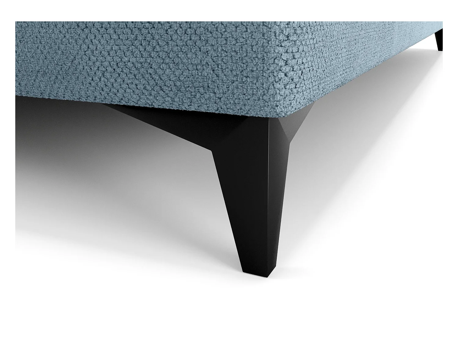 BEDANTE lit boxspring ONO 140x200 CURIO 74 bleu lit coffre de lit lit double lit d'hôtel surmatelas matelas chambre à coucher rangement