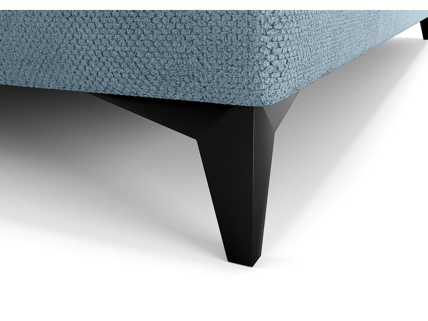 BEDANTE lit boxspring ONO 140x200 CURIO 74 bleu lit coffre de lit lit double lit d'hôtel surmatelas matelas chambre à coucher rangement