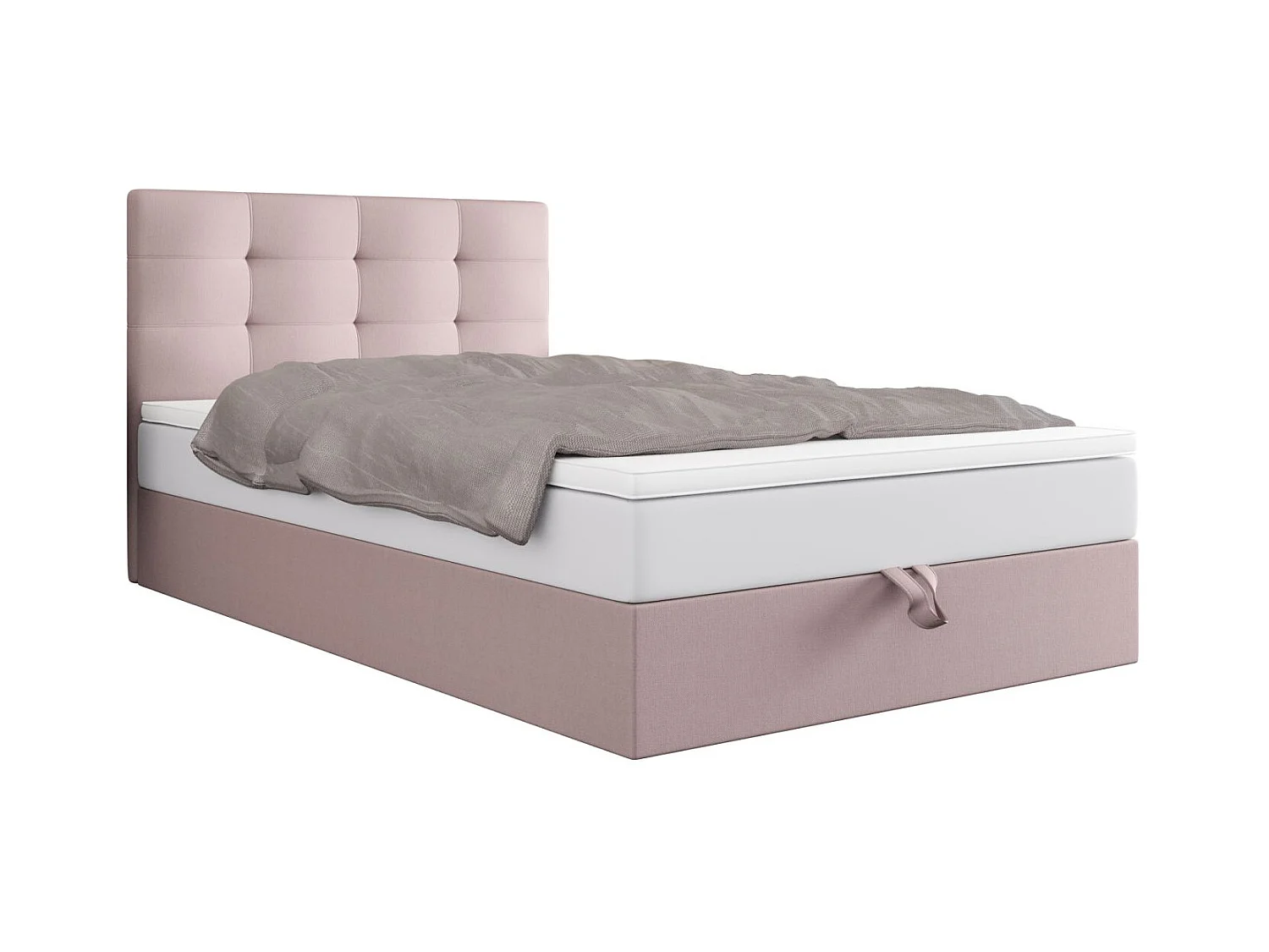 BEDANTE lit boxspring DUO 1 80x200 Cosmic 14 rose lit avec coffre lit double lit d’hôtel surmatelas matelas chambre espace de rangement