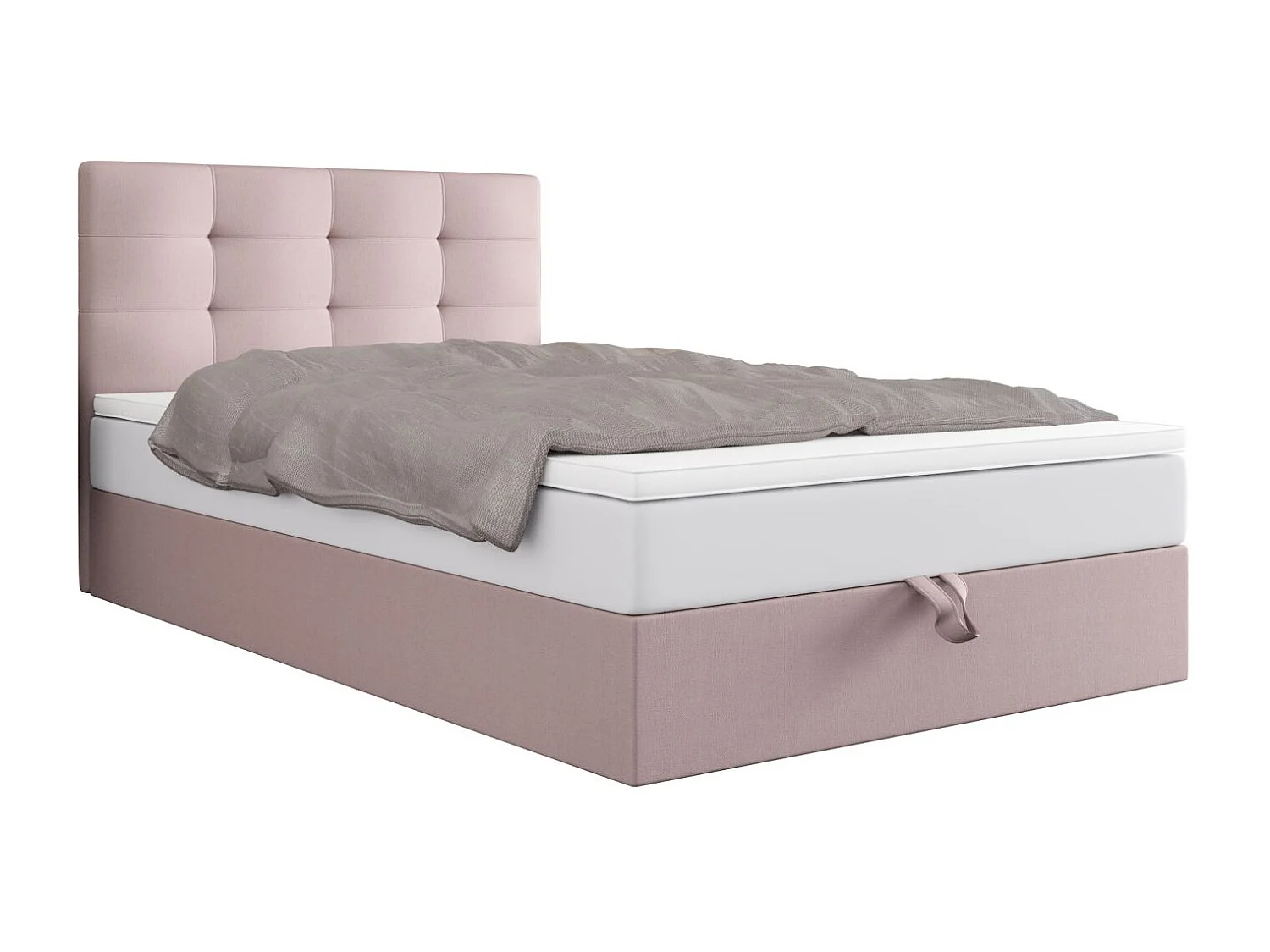 BEDANTE lit boxspring DUO 1 80x200 Cosmic 14 rose lit avec coffre lit double lit d’hôtel surmatelas matelas chambre espace de rangement
