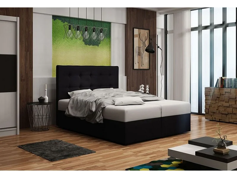 BEDANTE Boxspringbett DUO 1 160x200 Cosmic 100 Bett Bettkasten Ehebett Hotelbett Topper Matratze Schlafzimmer Stauraum