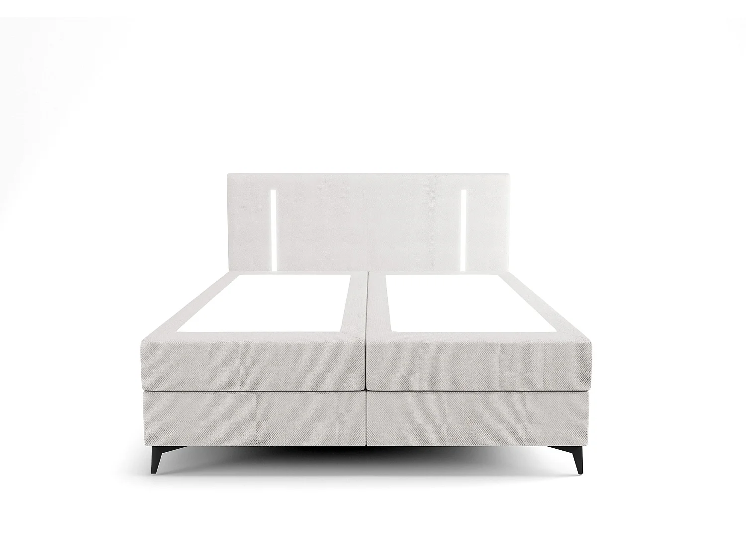 BEDANTE Boxspringbett ONO 140x200 CURIO 80 Hellgrau Bett Bettkasten Ehebett Hotelbett Topper Matratze Schlafzimmer Stauraum