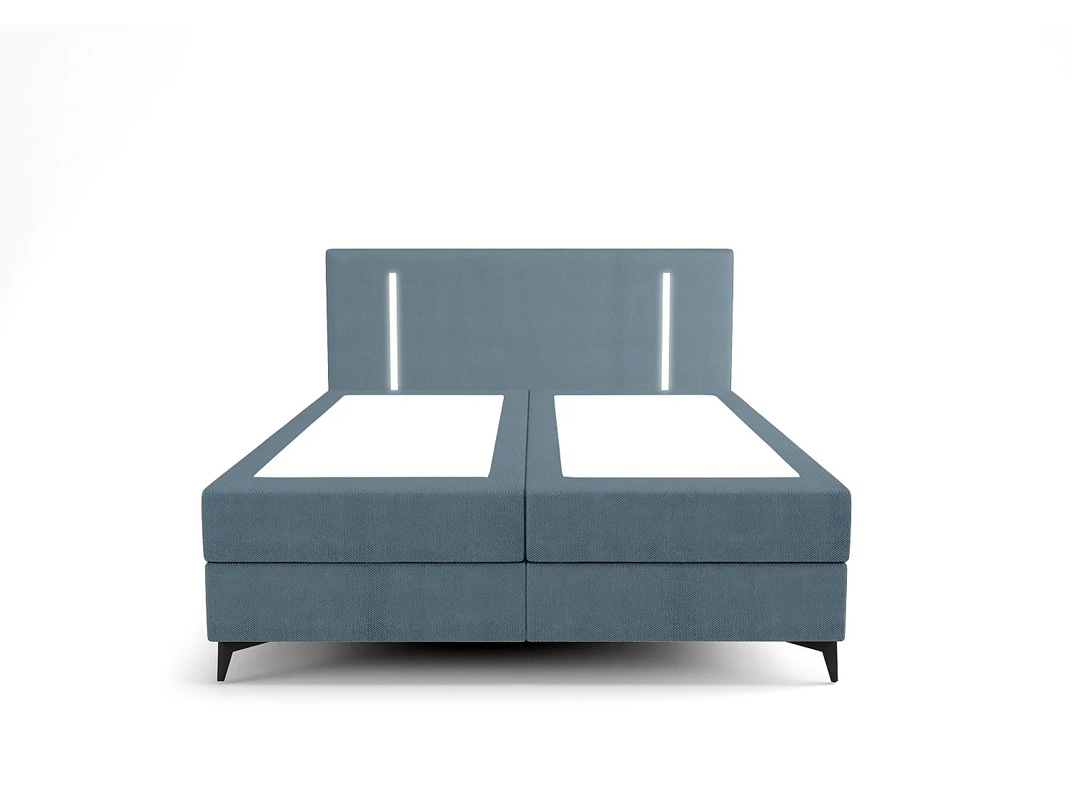 BEDANTE lit boxspring ONO 180x200 CURIO 74 bleu lit coffre de lit lit double lit d'hôtel surmatelas matelas chambre à coucher rangement