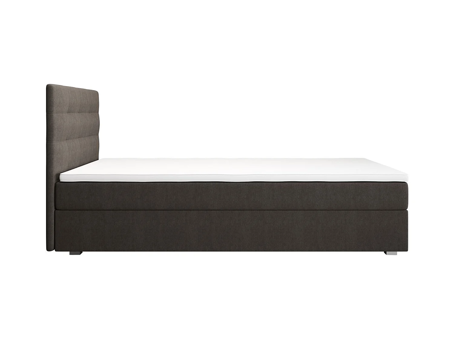 BEDANTE Lit boxspring FADO 2 80x200 Cosmic 03 Brun Lit Coffre Lit simple Lit d’hôtel