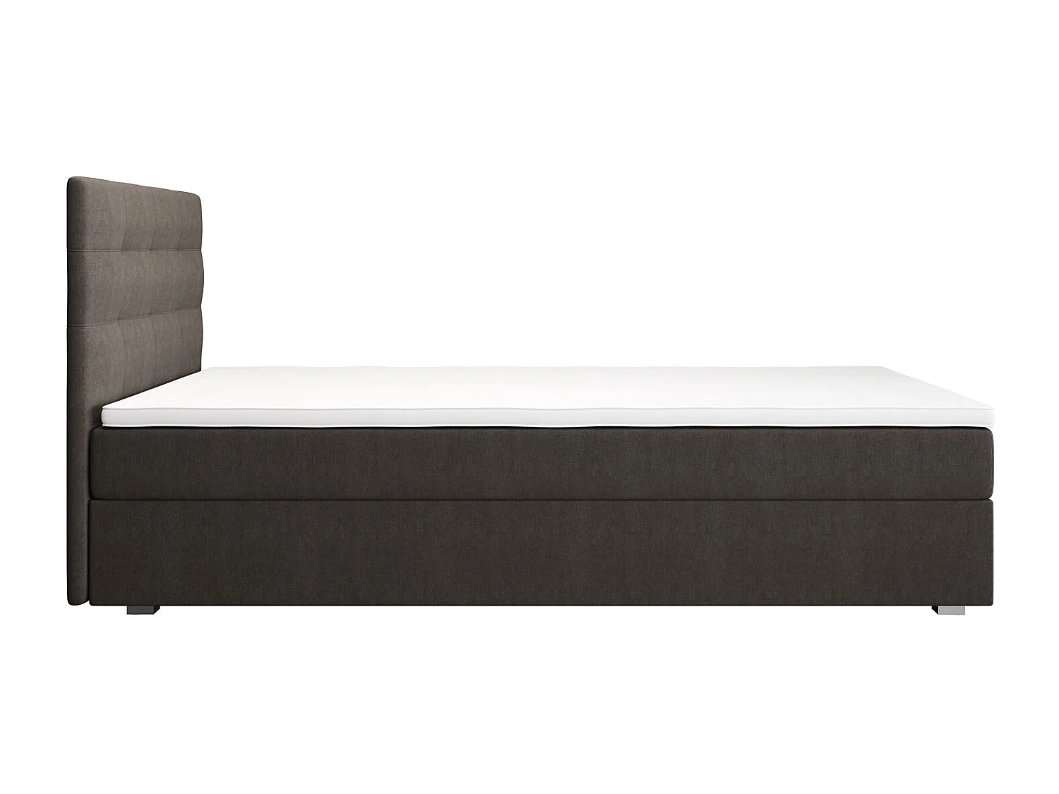 BEDANTE Lit boxspring FADO 2 80x200 Cosmic 03 Brun Lit Coffre Lit simple Lit d’hôtel