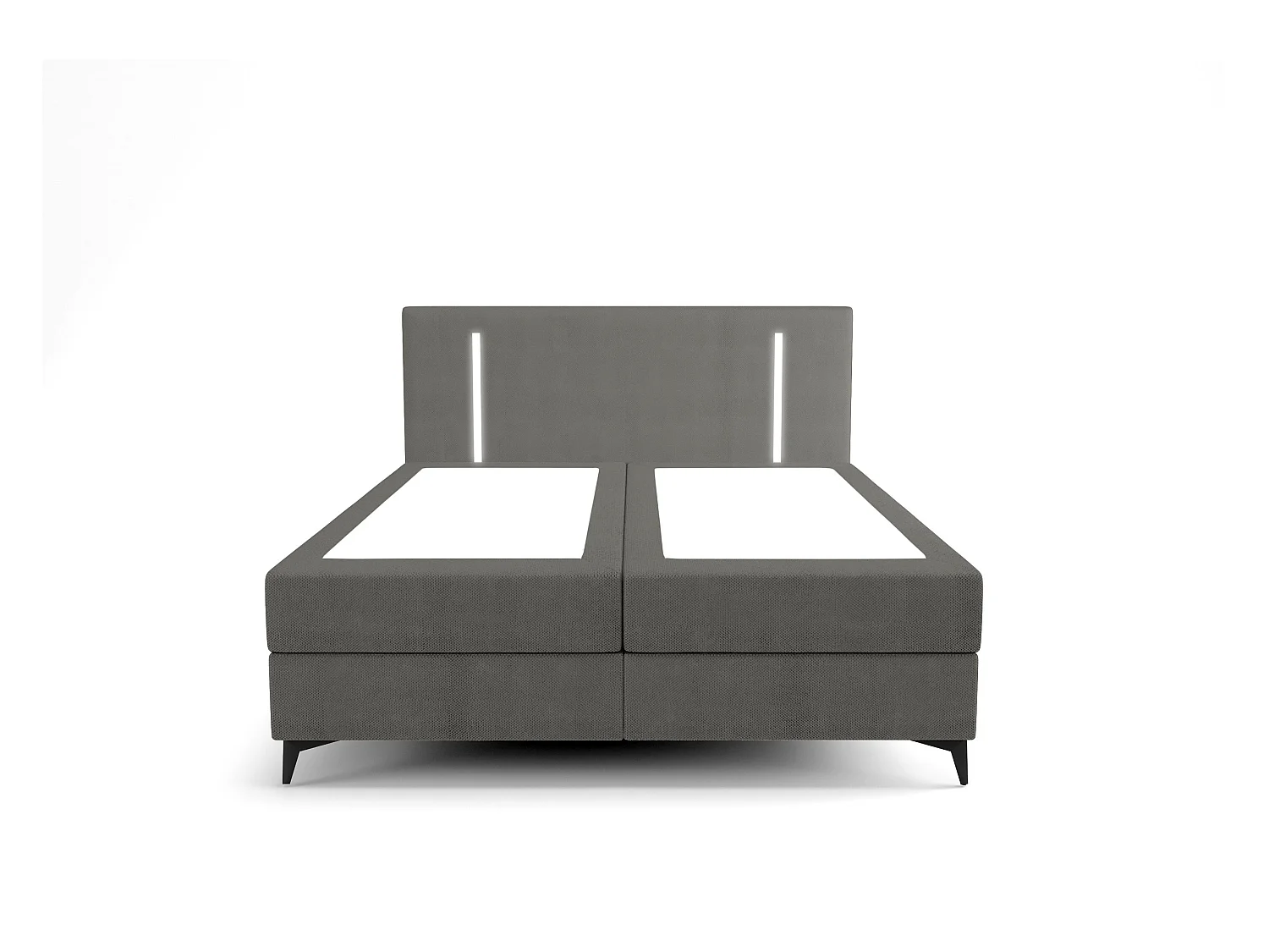 BEDANTE lit boxspring ONO 180x200 CURIO 93 gris lit coffre de lit lit double lit d'hôtel surmatelas matelas chambre à coucher rangement