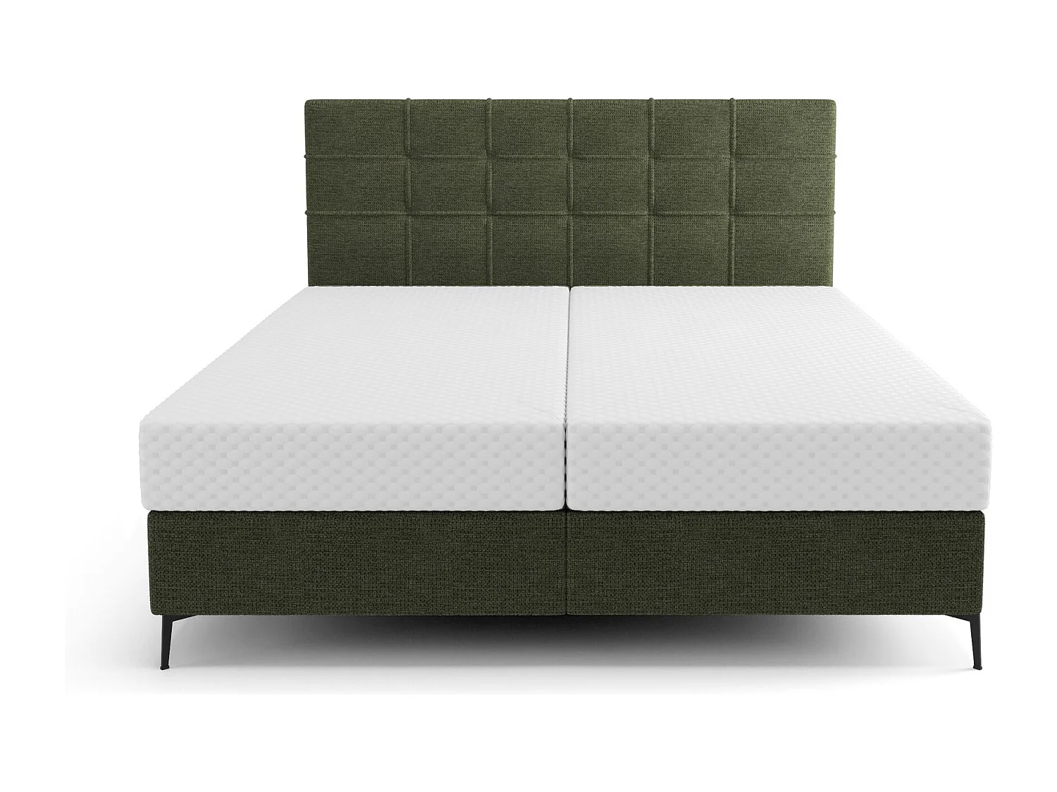 BEDANTE Boxspringbett INAO 140x200 ARAGON 39 Grün Bett Bettkasten Ehebett Hotelbett Topper Matratze Schlafzimmer Stauraum