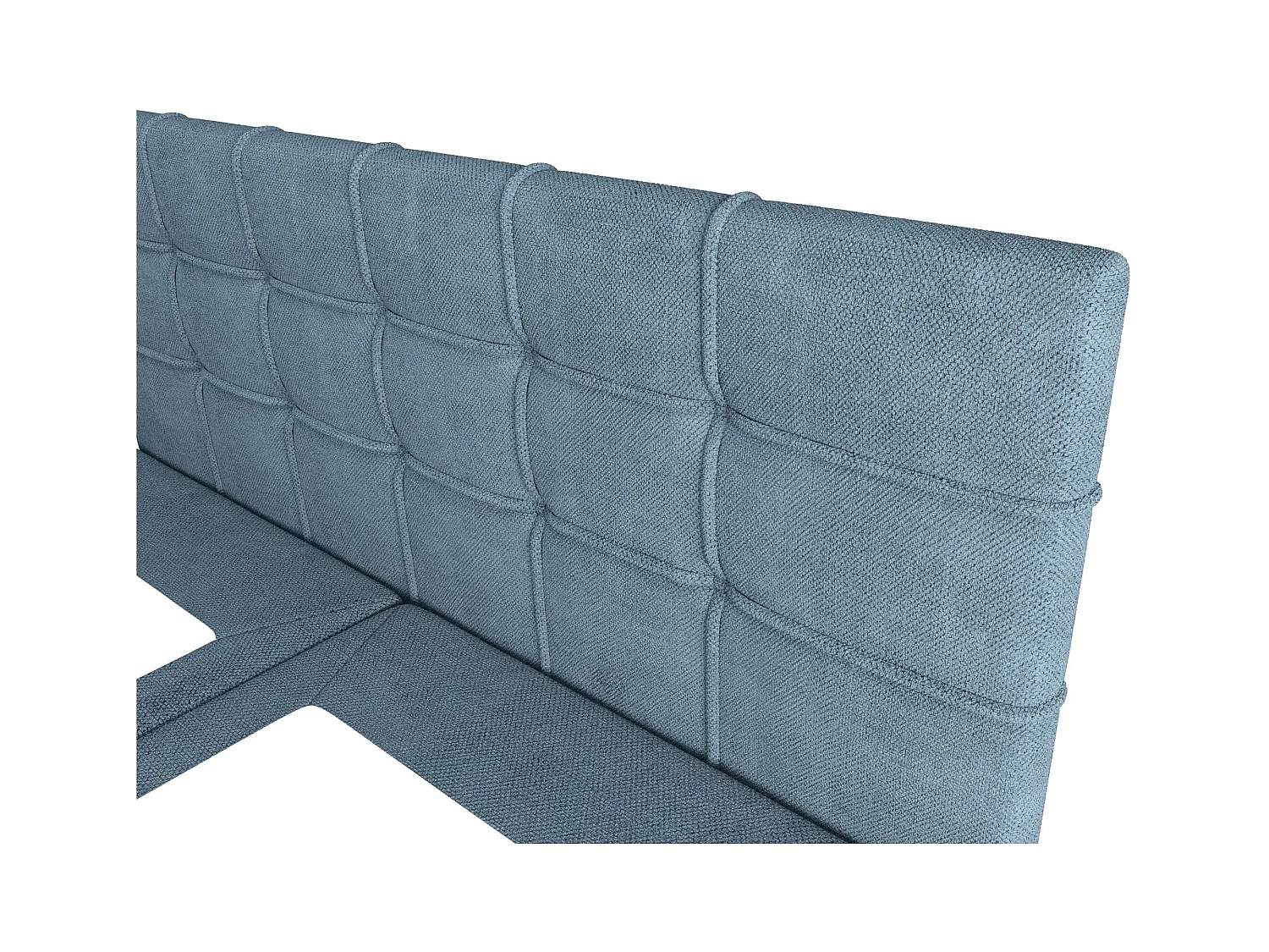 BEDANTE Lit boxspring KIDA 160x200 Curio 74 Bleu Lit Litkasten Lit double Lit d'hôtel Chambre à coucher Espace de rangement
