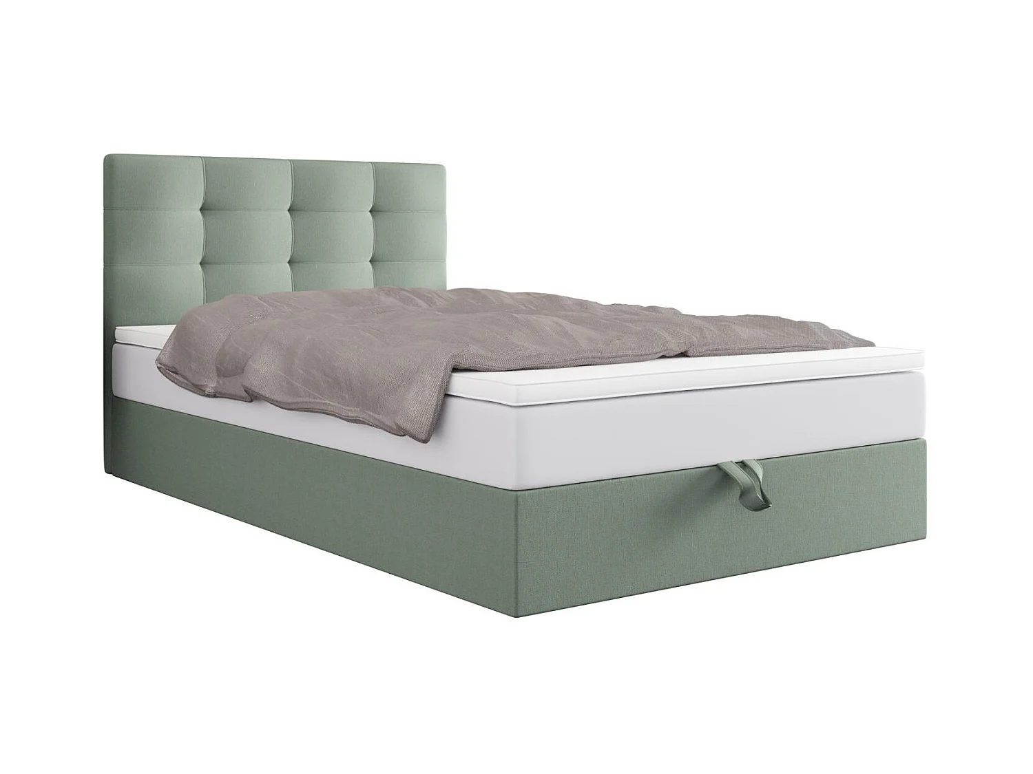 BEDANTE lit boxspring DUO 1 80x200 Cosmic 16 vert lit avec coffre lit double lit d’hôtel surmatelas matelas chambre espace de rangement