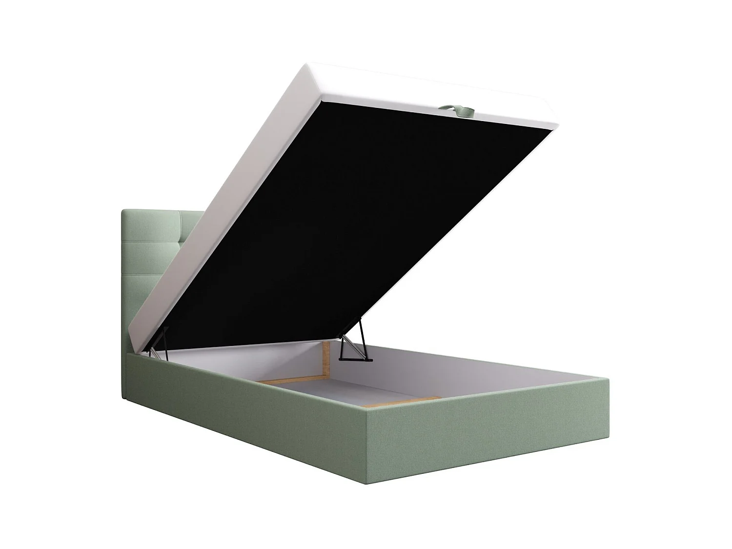 BEDANTE lit boxspring DUO 1 80x200 Cosmic 16 vert lit avec coffre lit double lit d’hôtel surmatelas matelas chambre espace de rangement